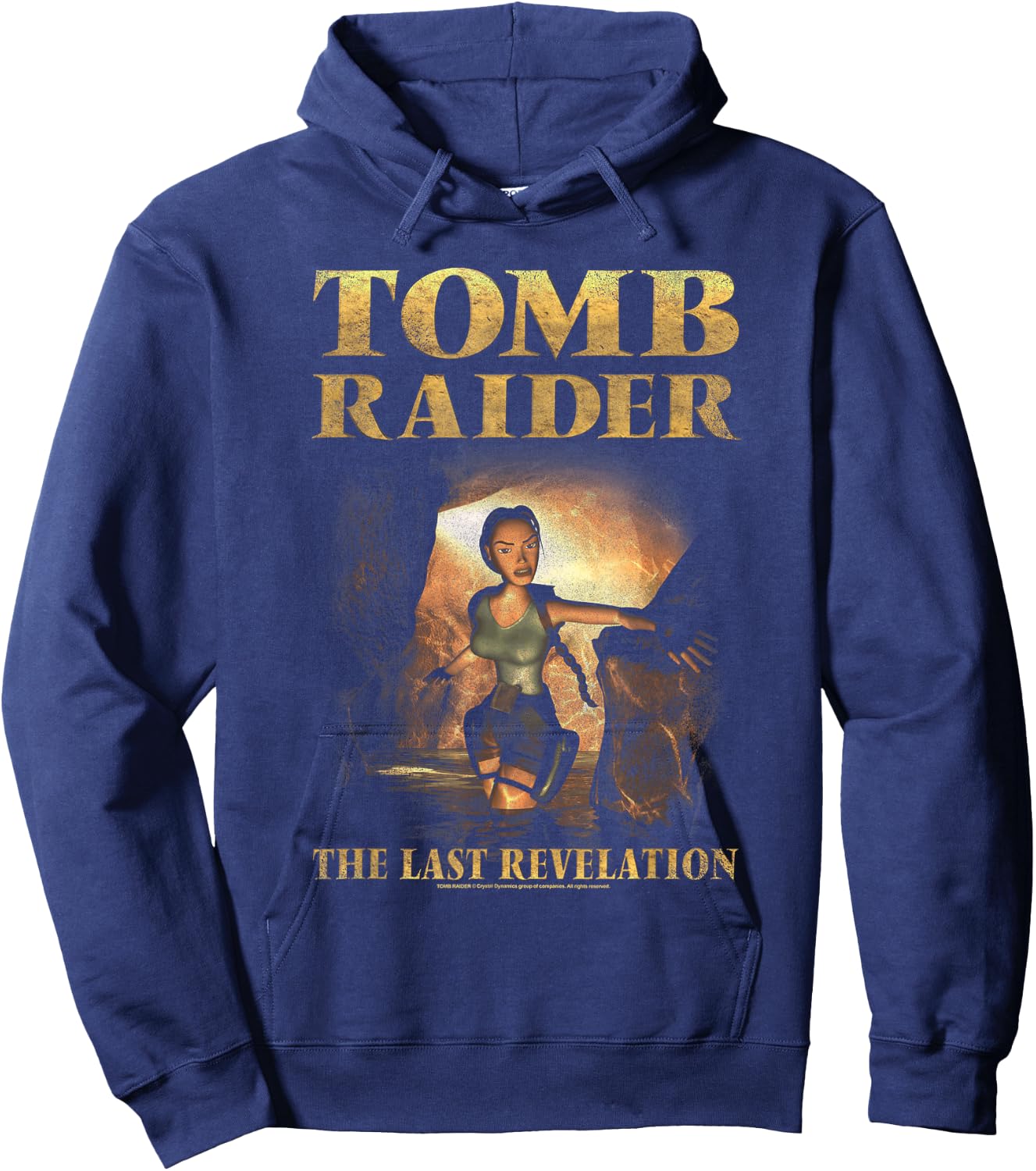The Last Revelation Cave Scene Retro Video Game Hoodie - Hoodie | Navy