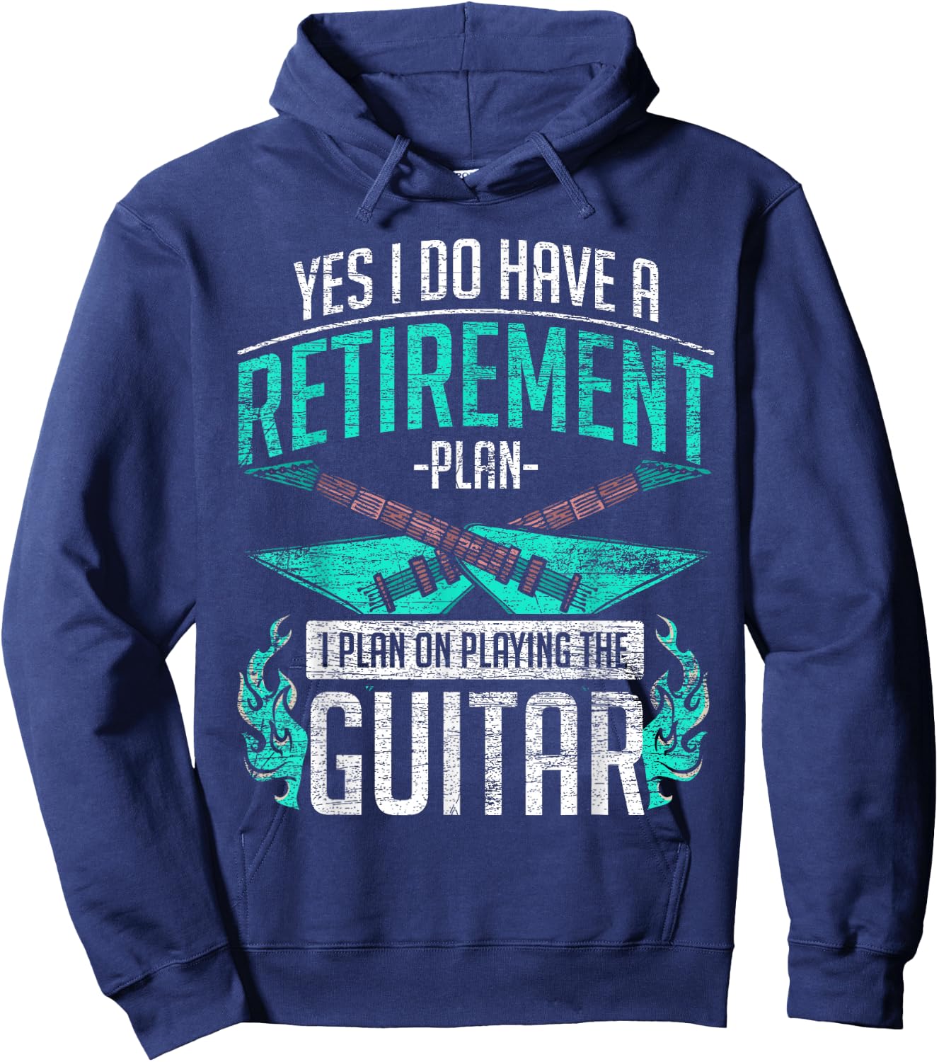 Guitar - Retired Guitarist Hoodie - Hoodie | Navy