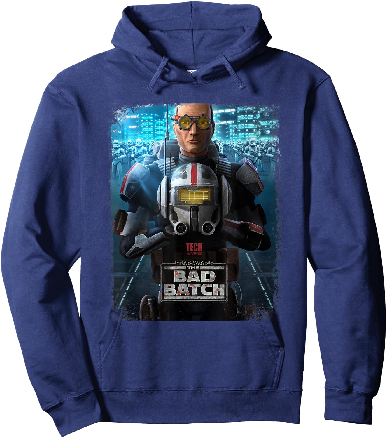 Star Wars The Bad Batch Tech Character Poster Hoodie - Hoodie | Navy