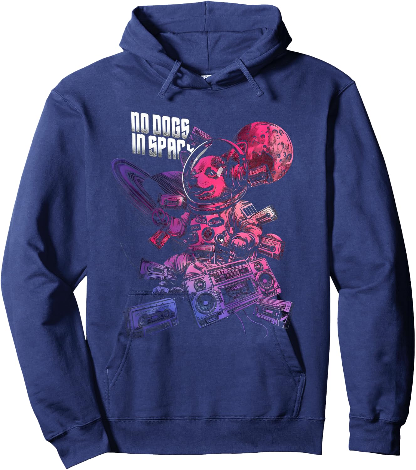 No Dogs In Space Funny Women Hoodie - Hoodie | Navy