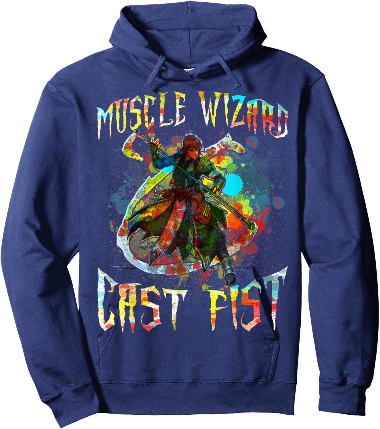 Muscle Wizard Cast Fist Hoodie - Hoodie | Navy