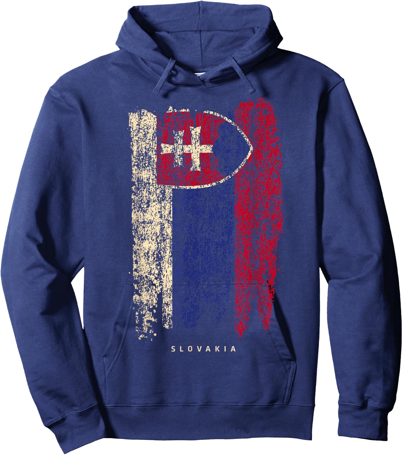 Vintage Slovakia Flag Retro Slovak Hoodie - Hoodie | Navy