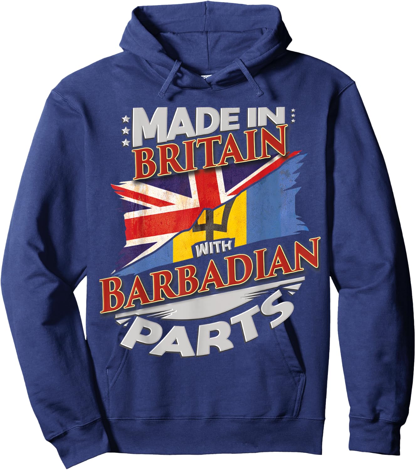 British Barbados Flag Hoodie - Hoodie | Navy