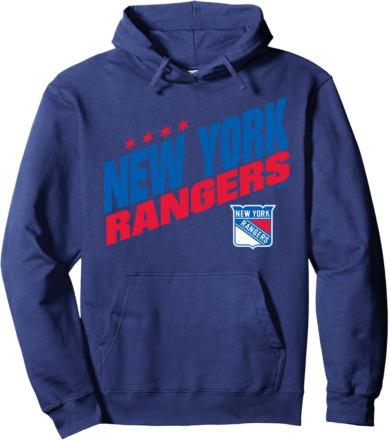 New York Rangers Fuel Gray Officially Licensed Hoodie - Hoodie | Navy
