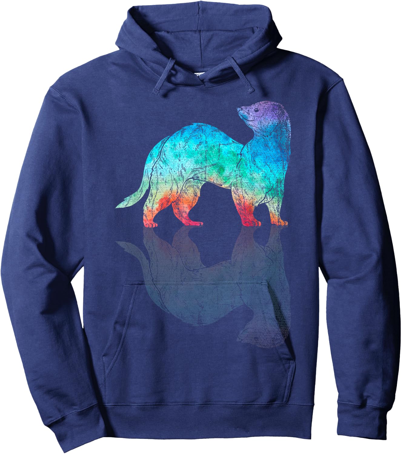 Colorful Pet Owner Animal Lover Rodent Ferret Hoodie - Hoodie | Navy