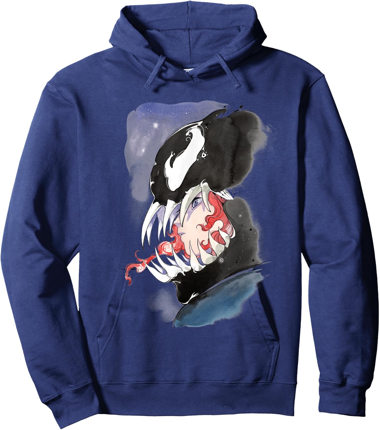 Marvel Comics Venom Symbiote Watercolor Profile Hoodie - Hoodie | Navy