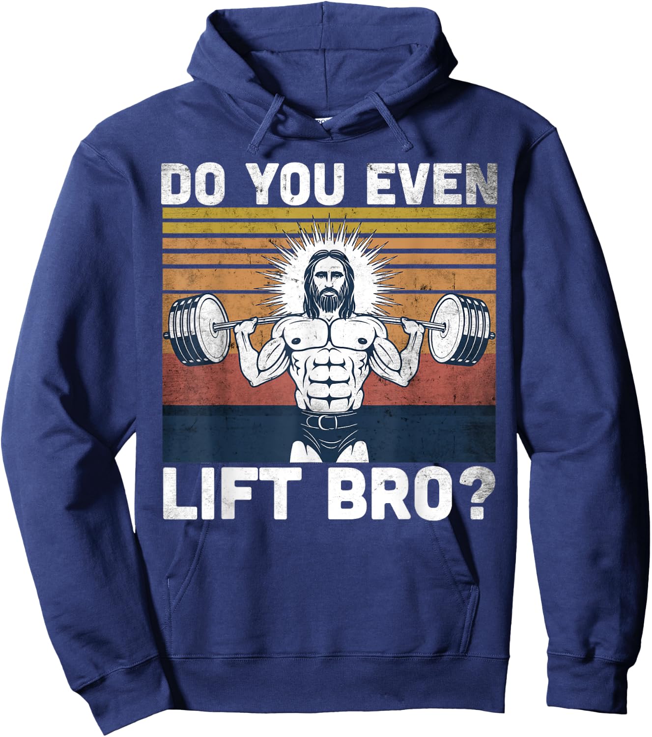 Do You Even Lift Bro? - Jesus Gym Shoes Hoodie - Hoodie | Navy