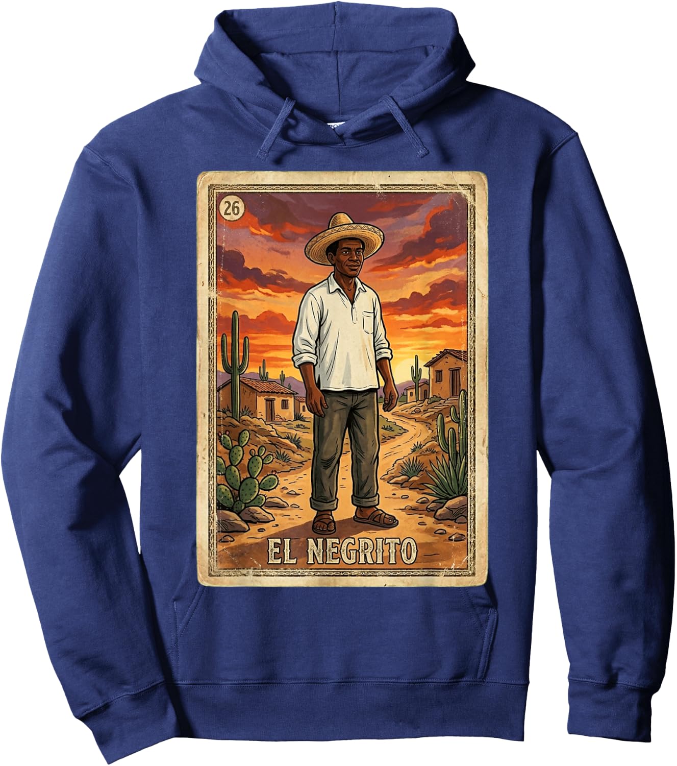 Traditional Mexican Card Game N.26 El negrito Hoodie - Hoodie | Navy