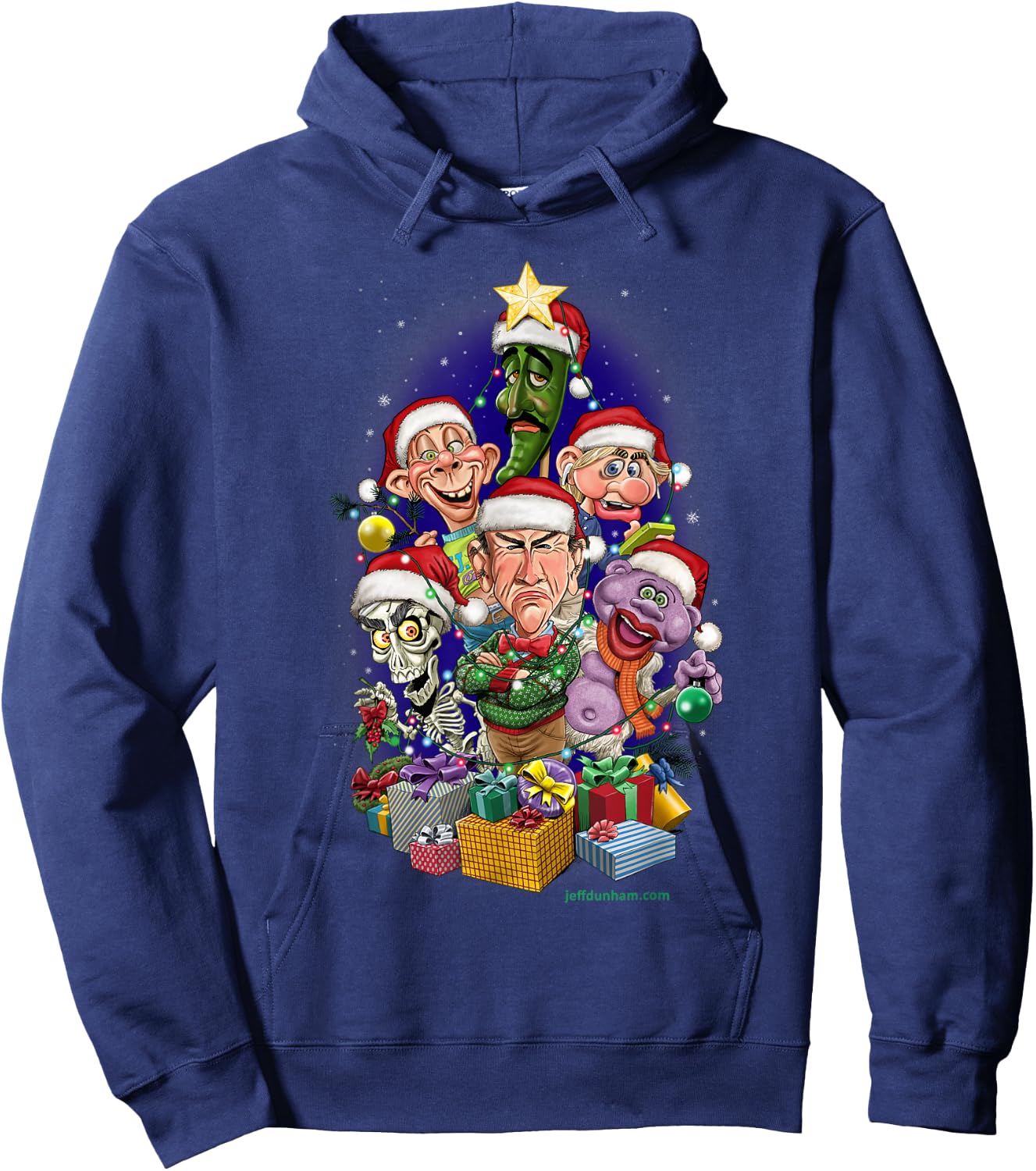 Jeff Dunham 2021 Holiday Hoodie - Hoodie | Navy