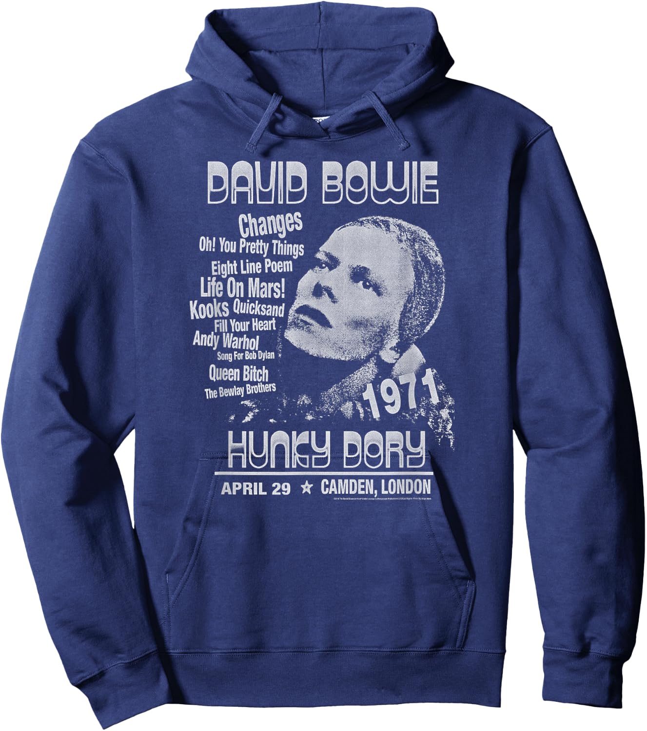 David Bowie - Hunky Dory Hoodie - Hoodie | Navy
