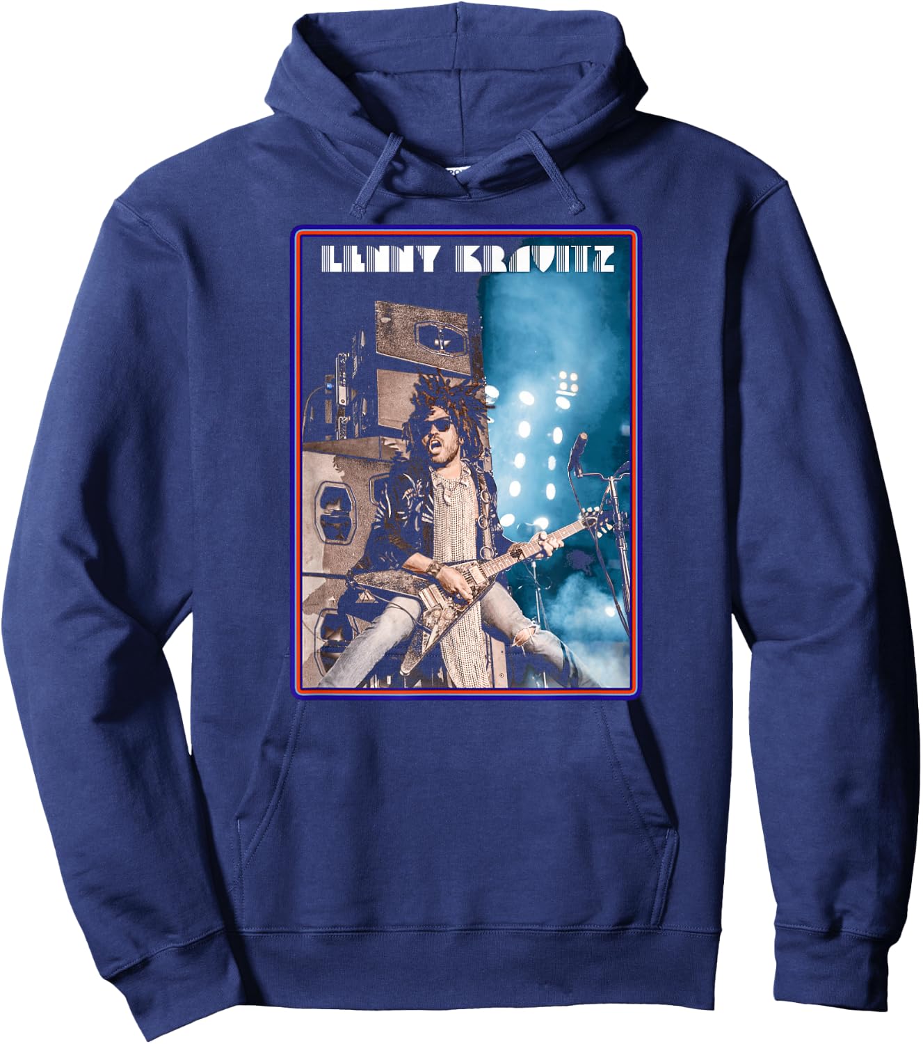 Lenny Kravitz – Live Guitar Poster Hoodie - Hoodie | Navy