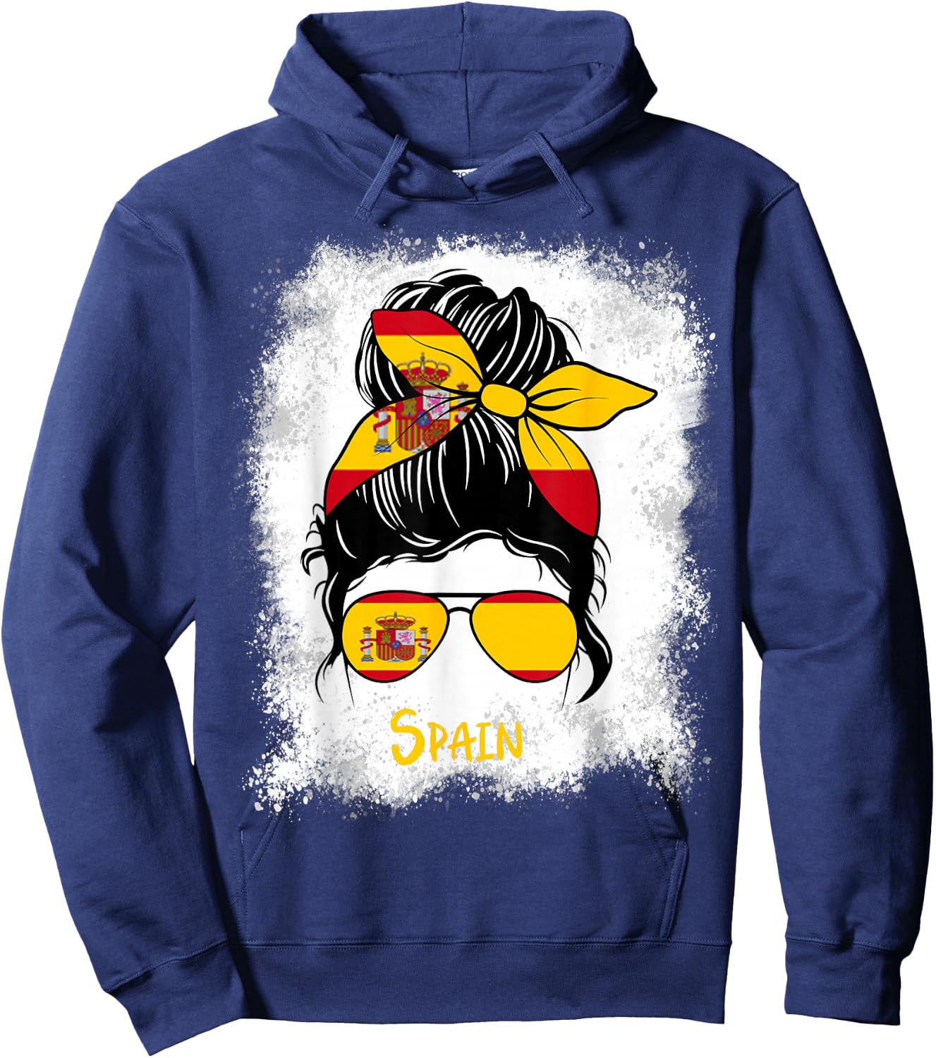 España Bleached Spain Spanish Girl Woman Hoodie - Hoodie | Navy