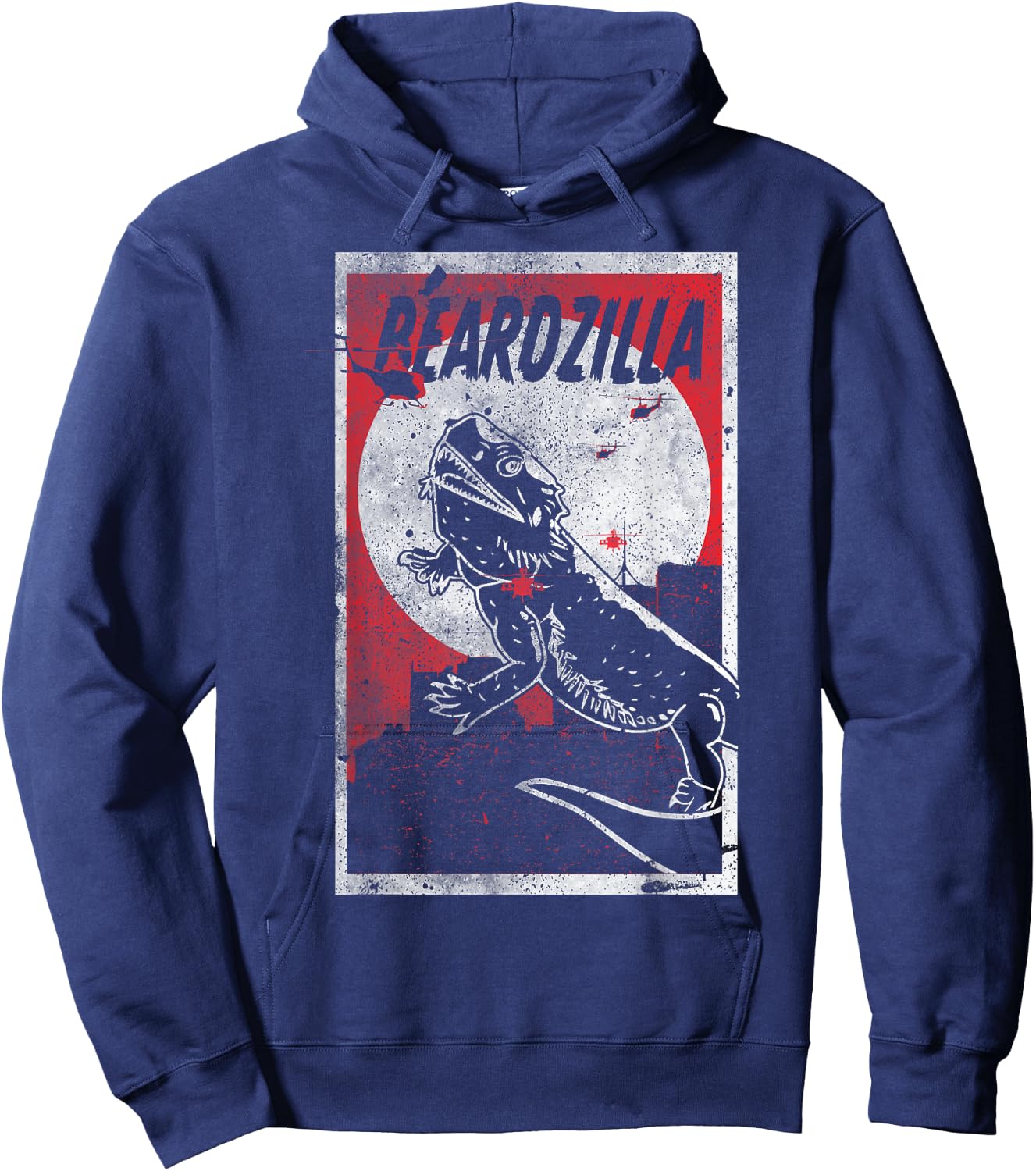 Beardzilla Bearded Dragon Pet Funny Lizard Hoodie - Hoodie | Navy