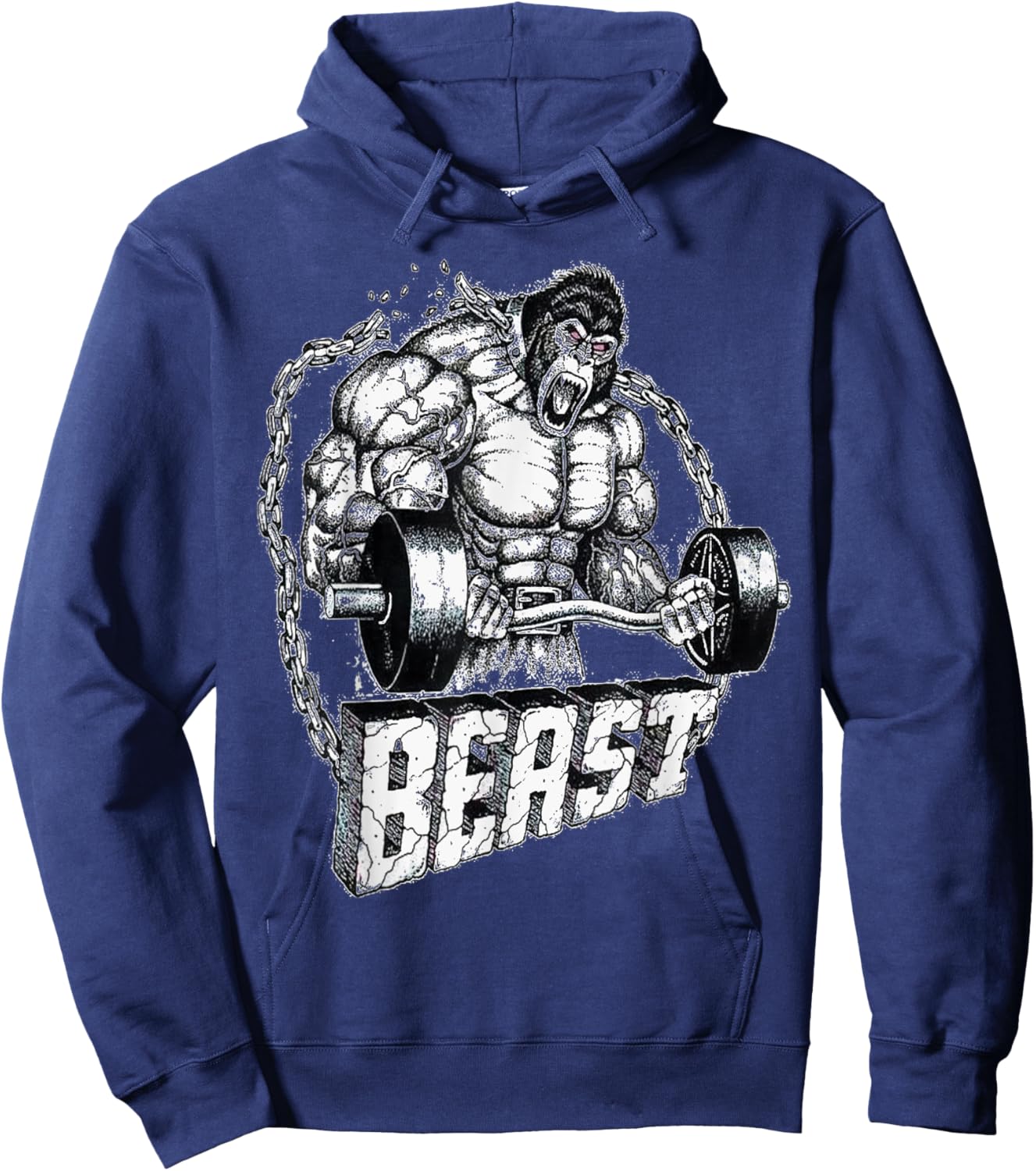 Chained Beast Gorilla Hoodie - Hoodie | Navy
