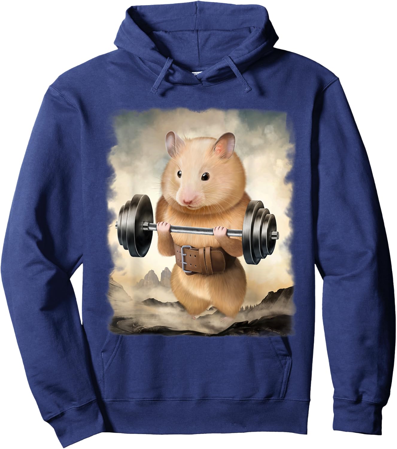 Hamster Muscle Training Weightlifting Hoodie - Hoodie | Navy