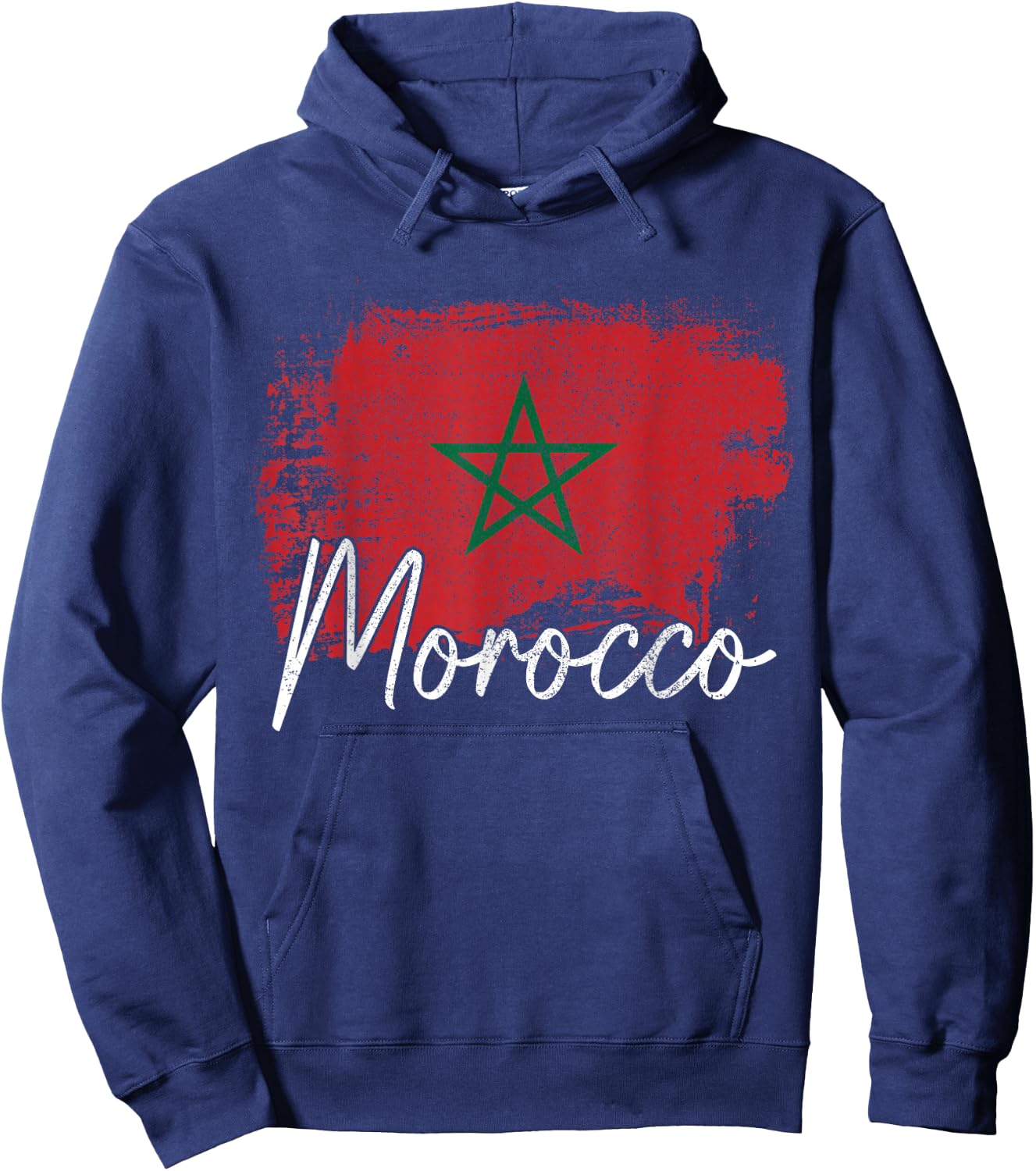 Morocco Vintage Flag Moroccan African Hoodie - Hoodie | Navy
