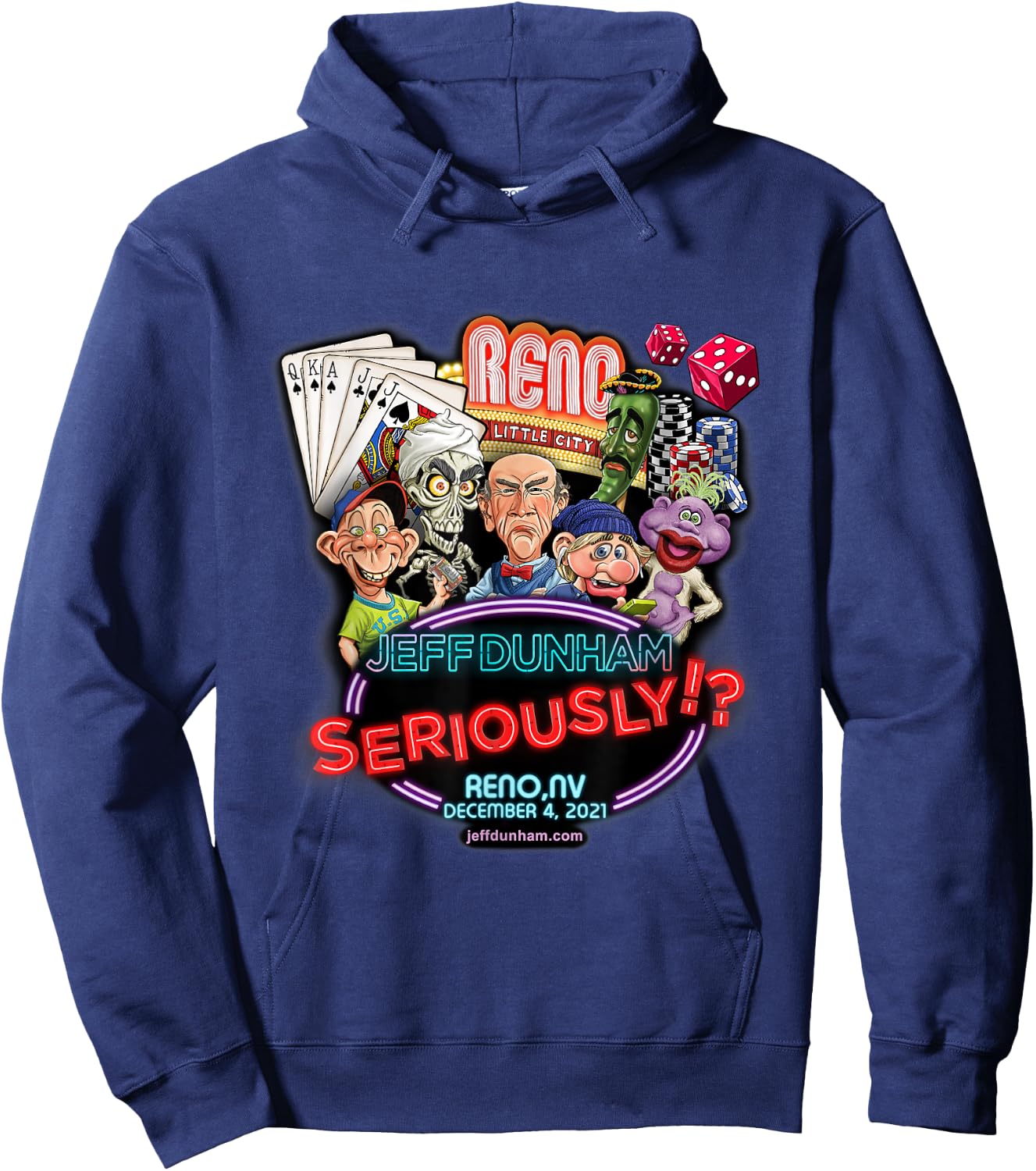 Jeff Dunham Reno, NV Hoodie - Hoodie | Navy