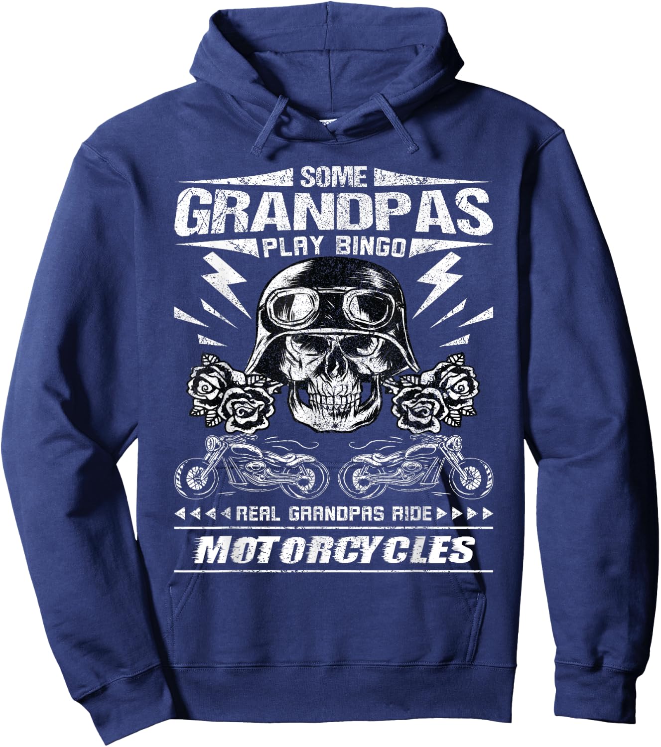 Real Grandpas Ride Motorcycles Hoodie - Hoodie | Navy