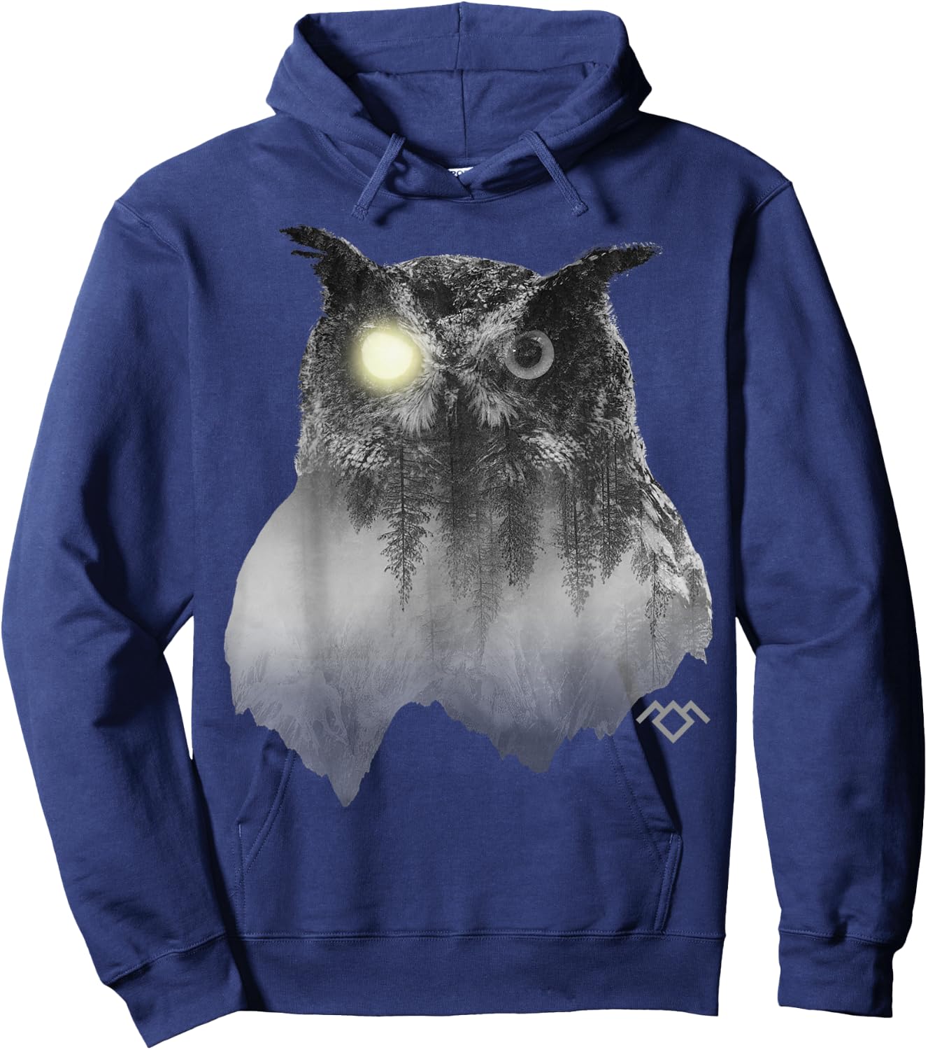 Twin Peaks Spirit Owl Moon Light Graphic Hoodie - Hoodie | Navy