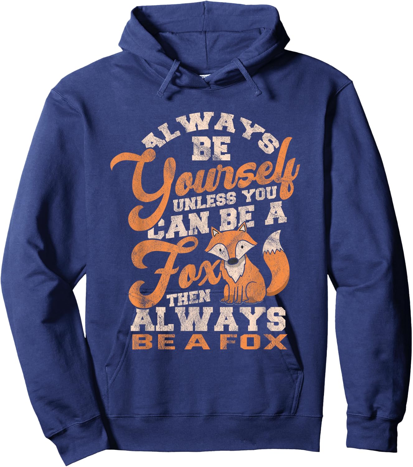 Fox Vintage Wildlife Red Foxes Girls Smart Hoodie - Hoodie | Navy