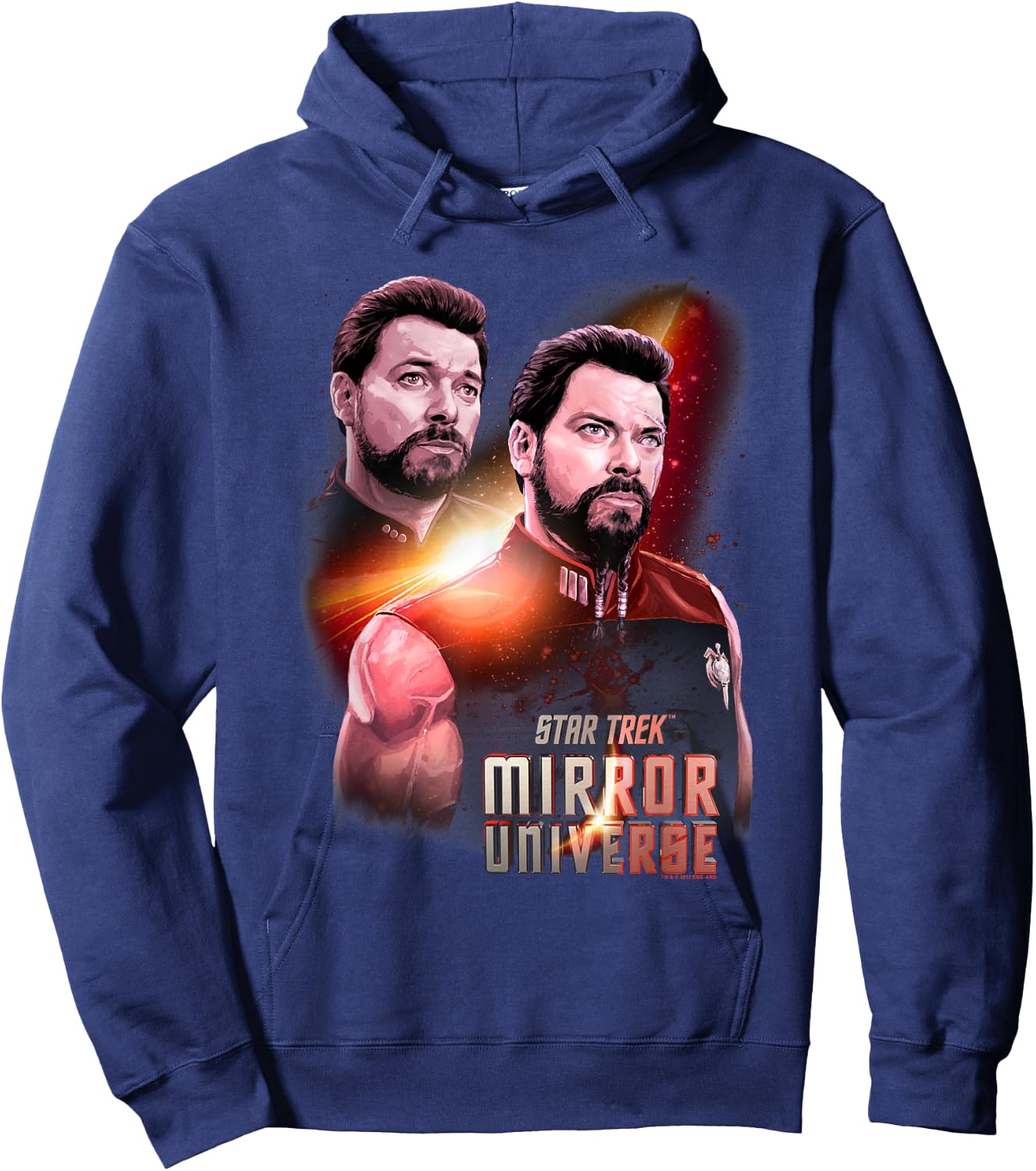 Star Trek Mirror Riker Hoodie - Hoodie | Navy