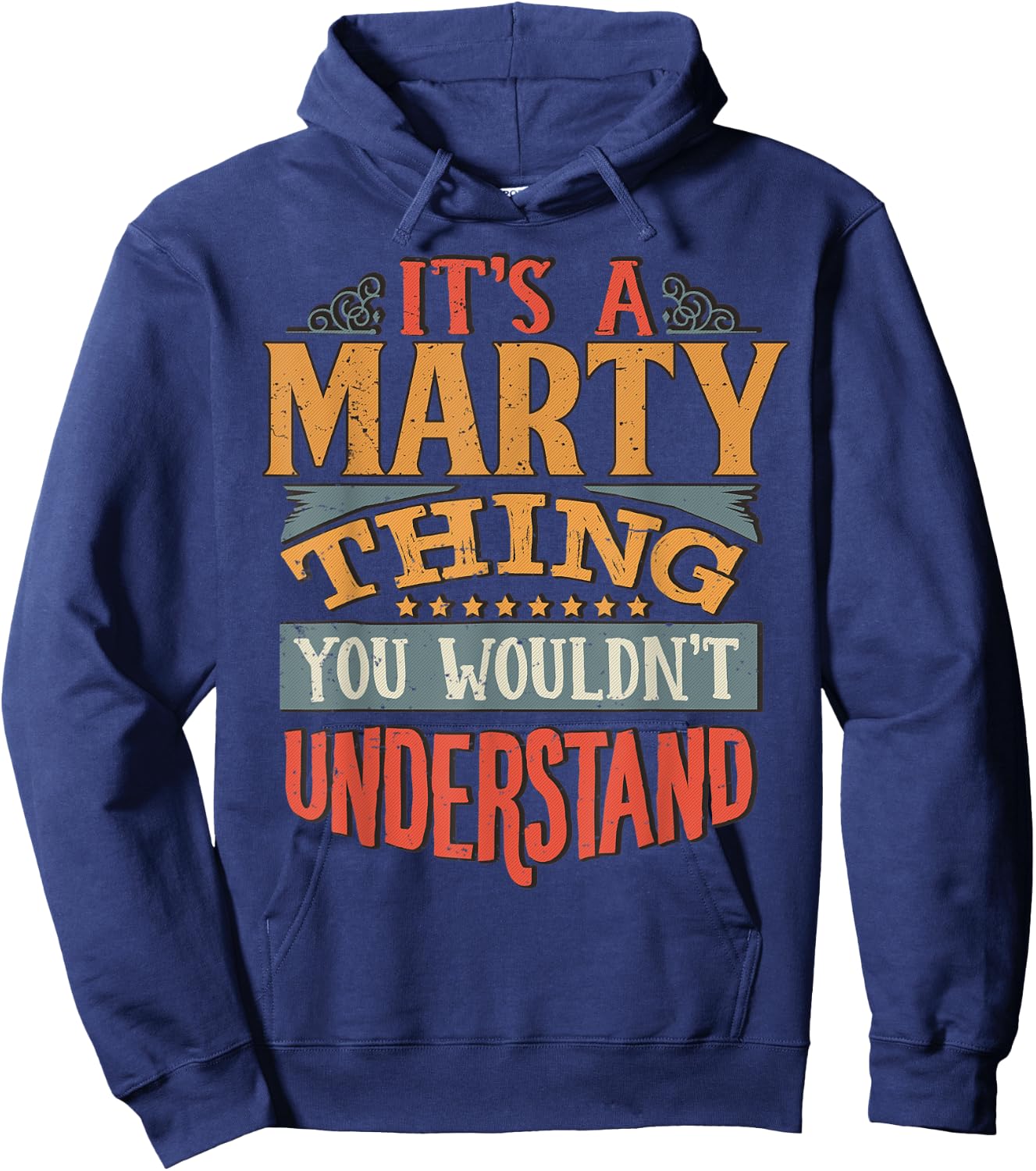 Marty Name Hoodie - Hoodie | Navy