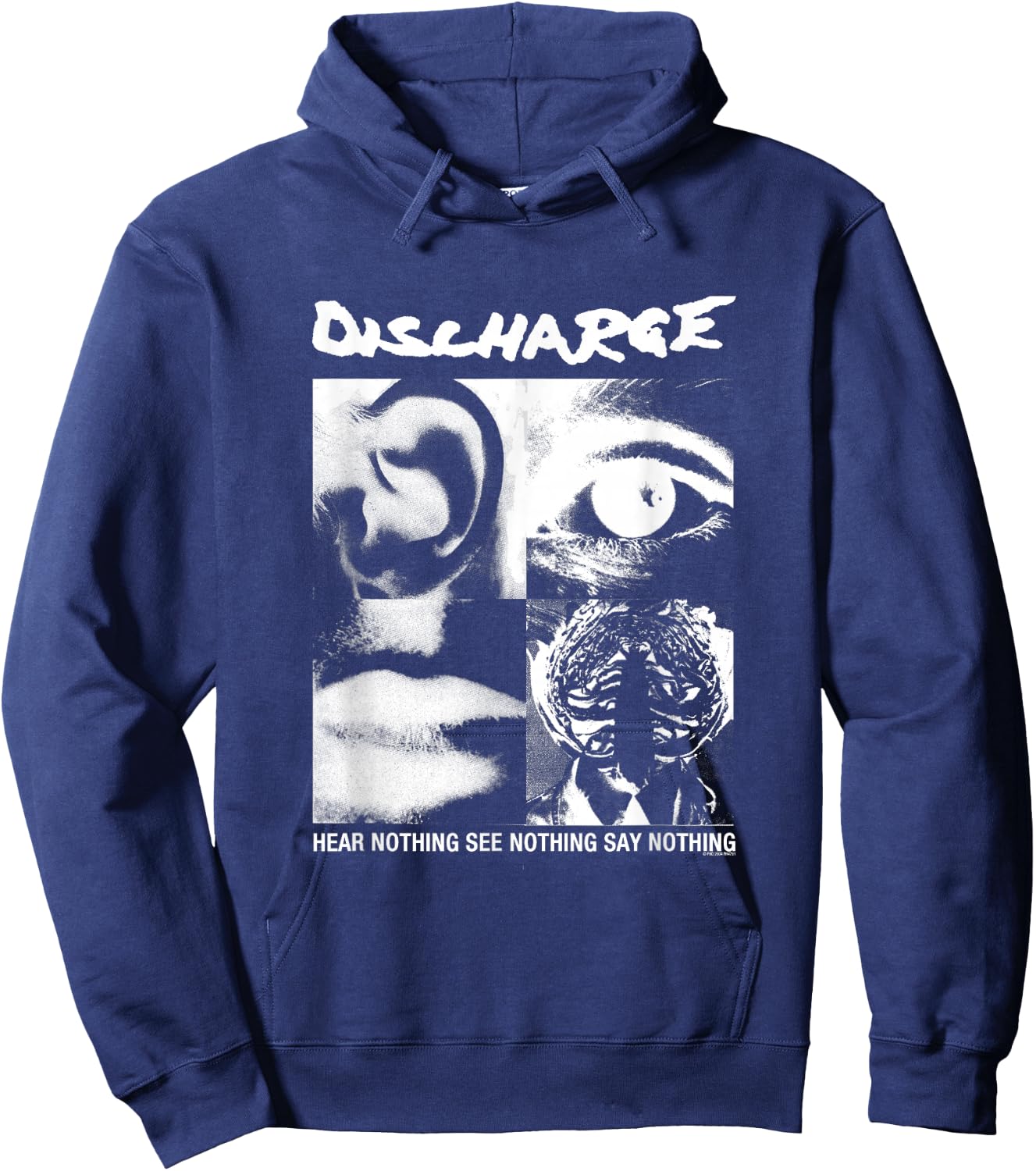 Discharge - Official Merchandise - Hear Nothing Hoodie - Hoodie | Navy