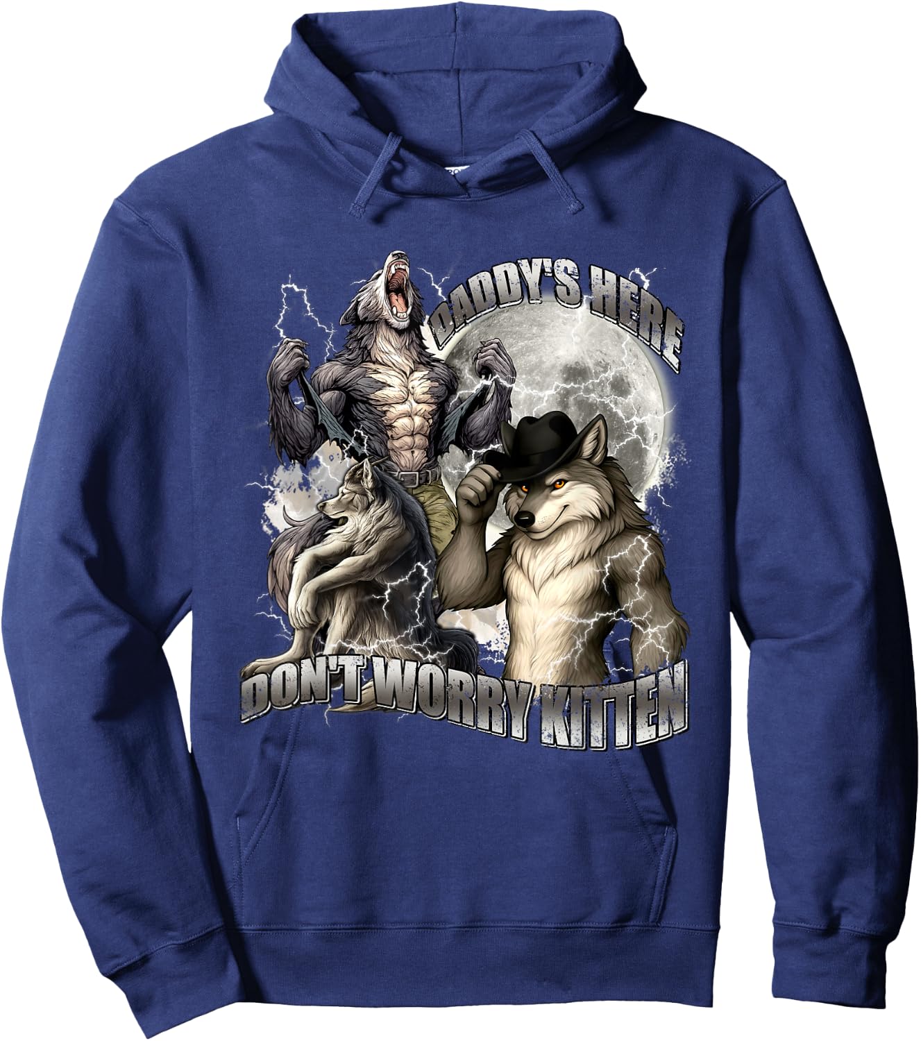 Don't Worry Kitten Daddy's Here Hoodie - Hoodie | Navy