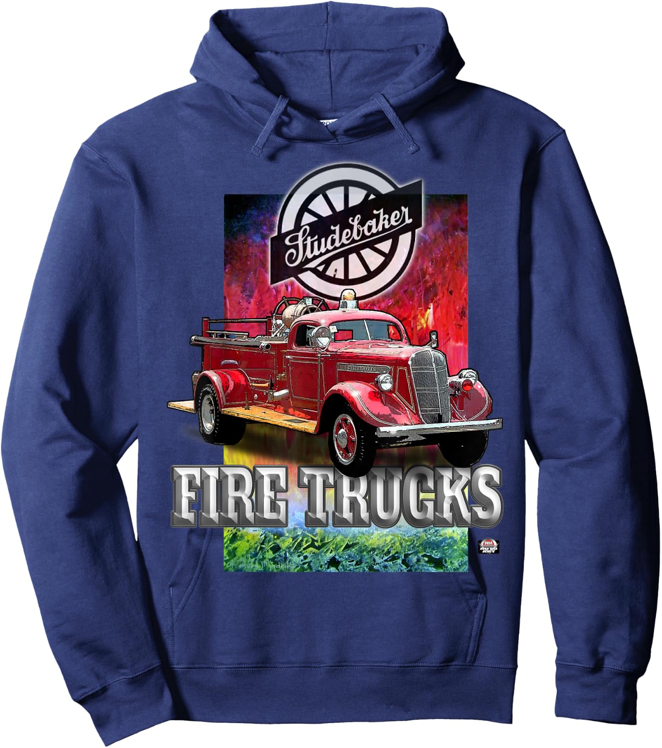 Classic restored Studebaker fire truck Hoodie - Hoodie | Navy