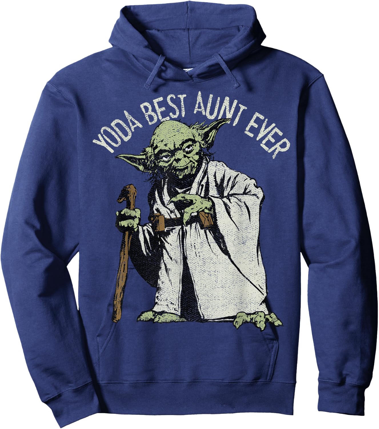 Star Wars Yoda Best Aunt Ever Portrait Hoodie - Hoodie | Navy