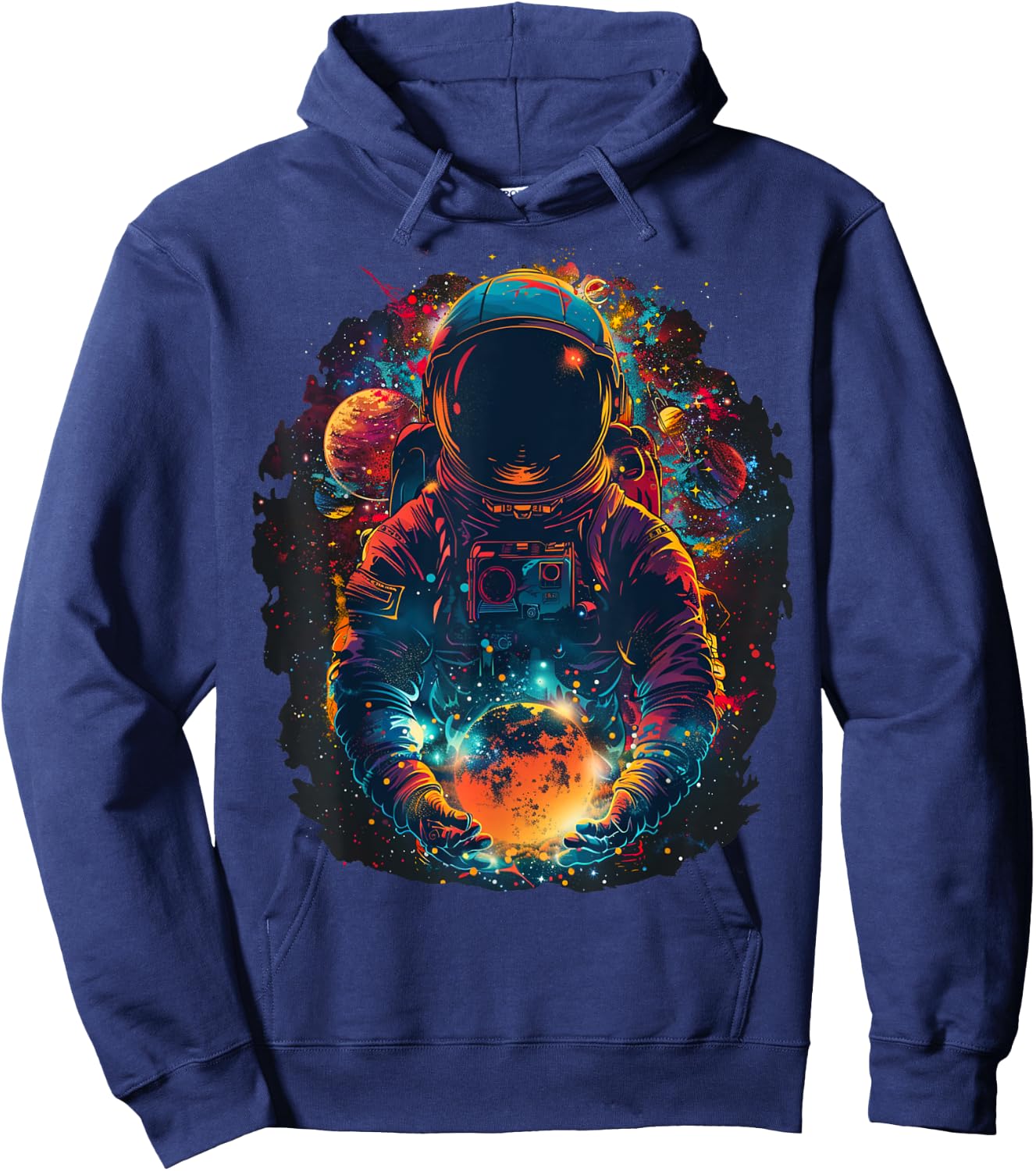 Astronaut STEM Space Graphic Design Hoodie - Hoodie | Navy