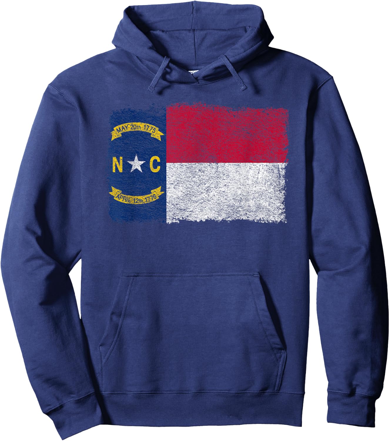 State of North Carolina Flag Hoodie - Hoodie | Navy