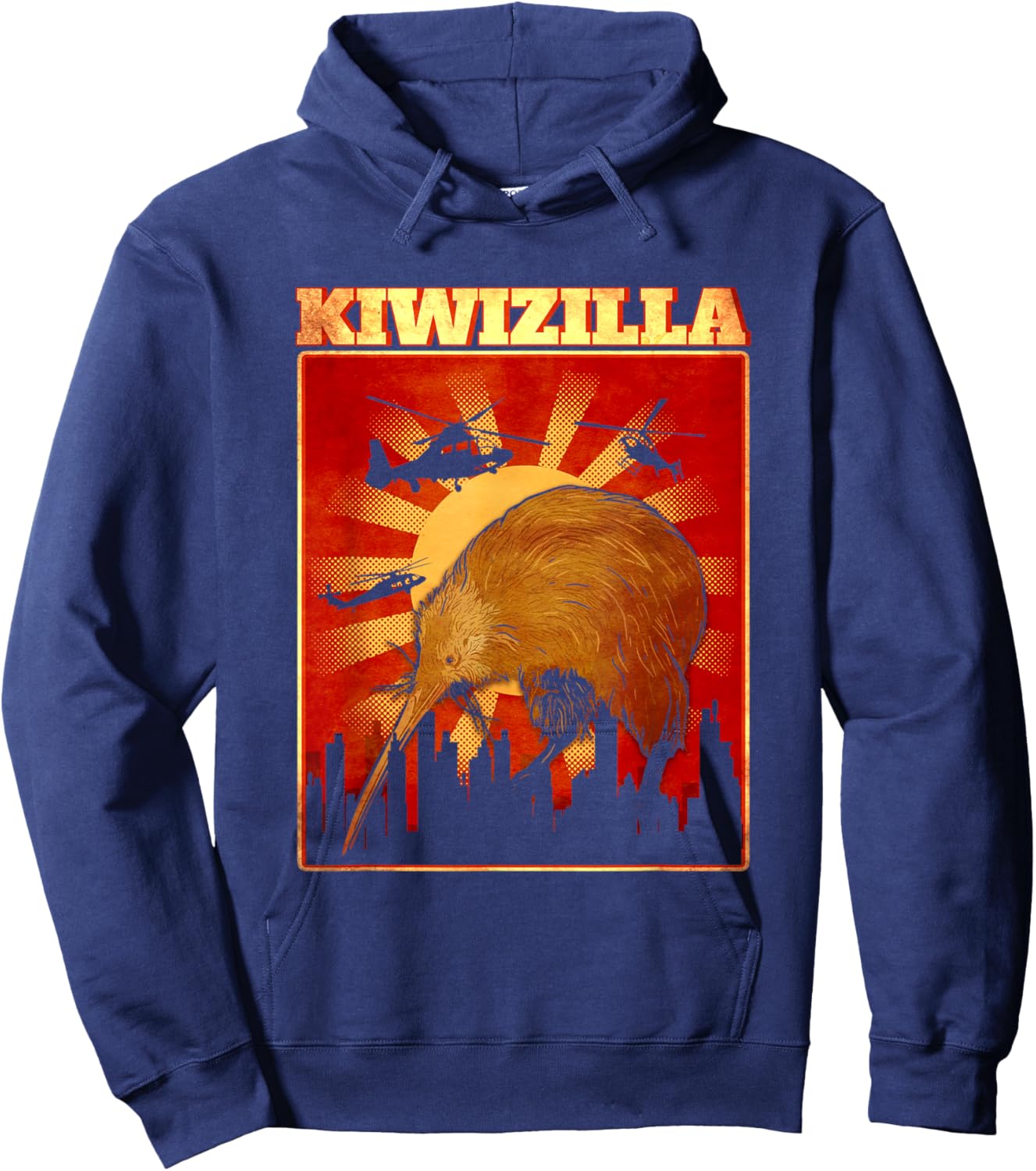 Kiwi Bird Bird Lover Kiwizilla Hoodie - Hoodie | Navy