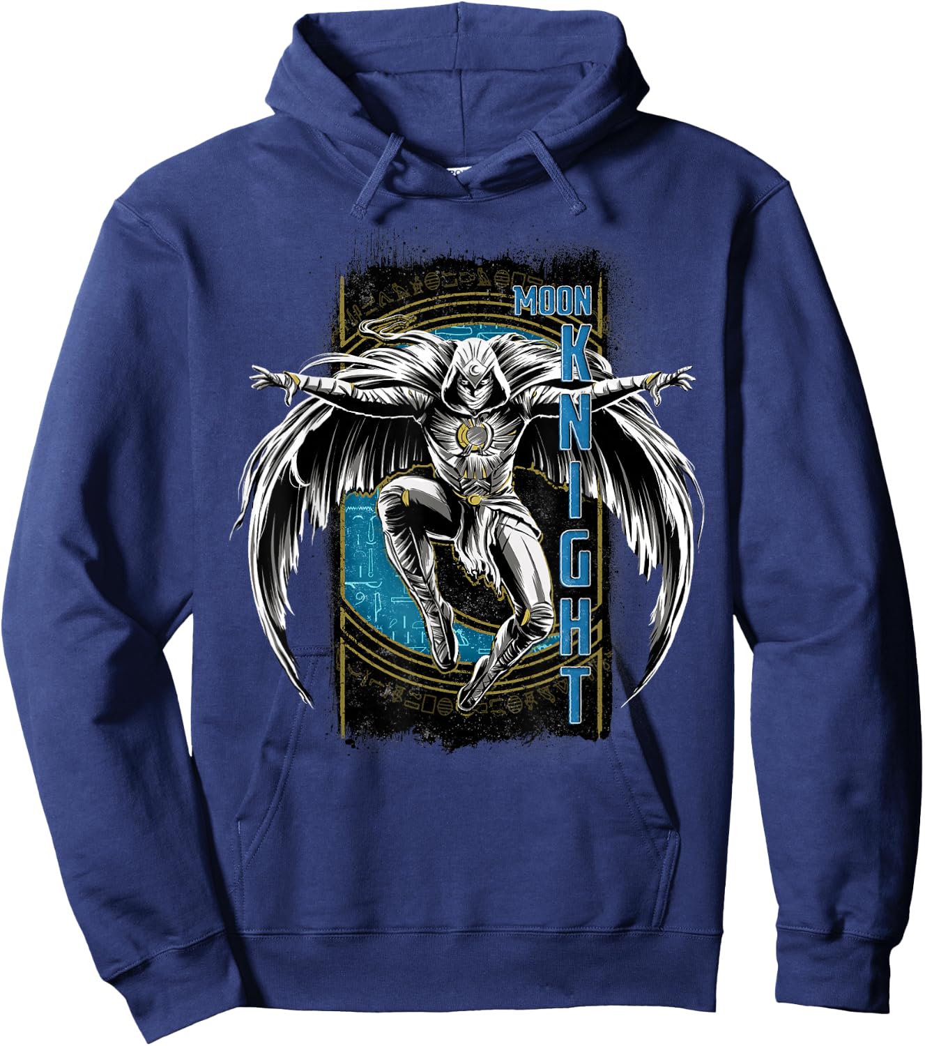 Marvel Moon Knight Egyptian Hieroglyphs Jump Hoodie - Hoodie | Navy