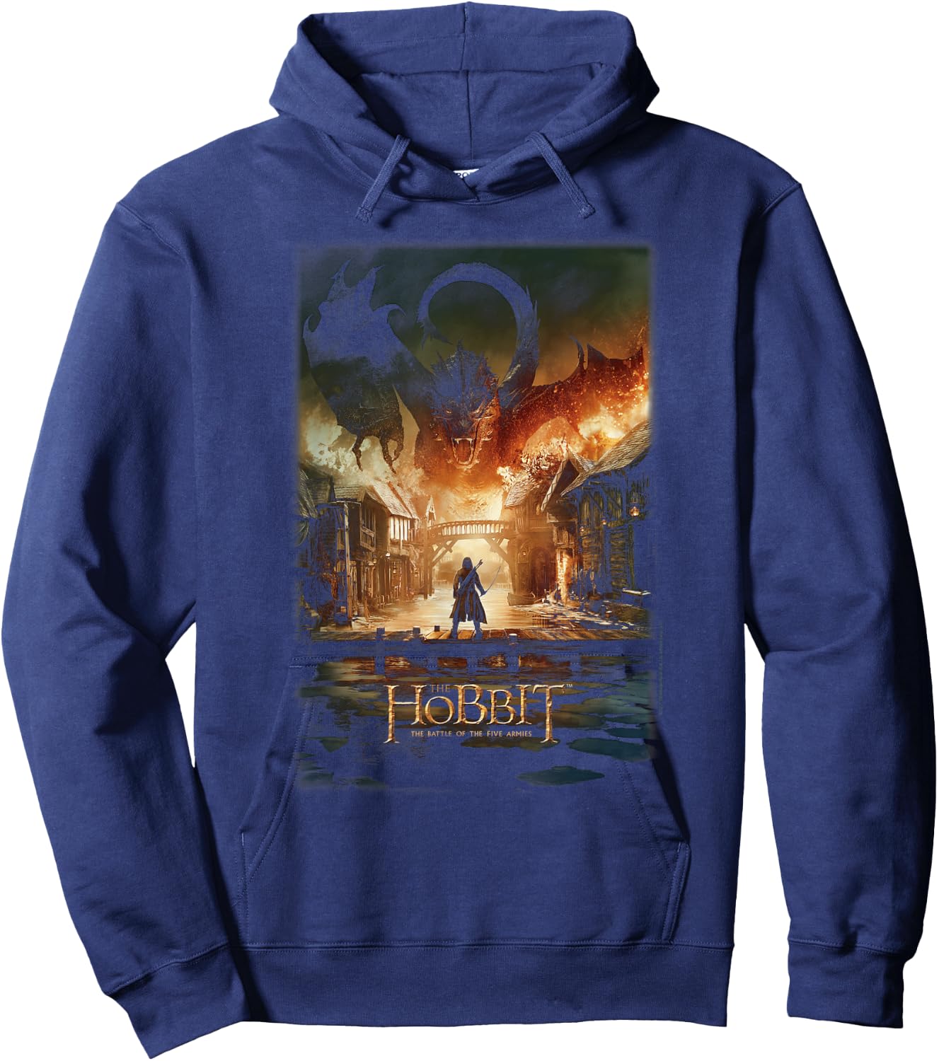 Hobbit Smaug Poster Black Hoodie - Hoodie | Navy
