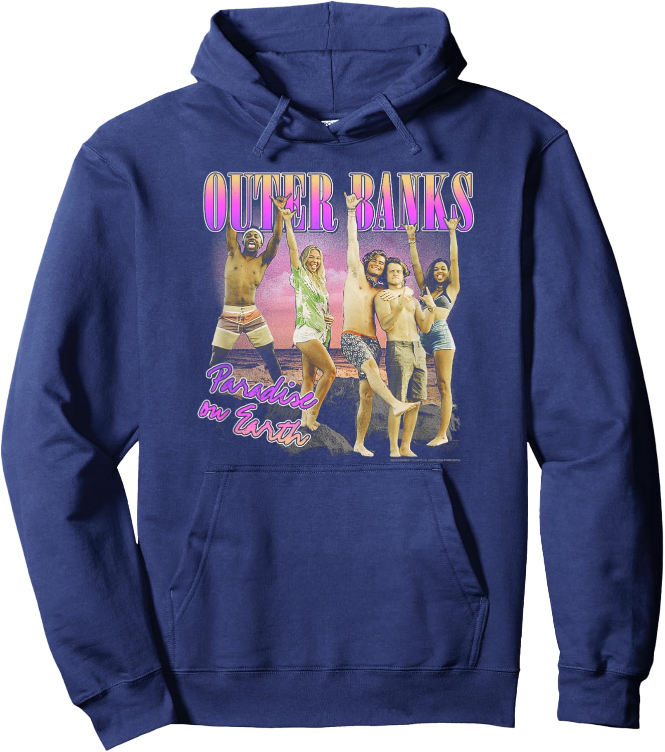 Outer Banks Group Shot Paradise On Earth Hoodie - Hoodie | Navy