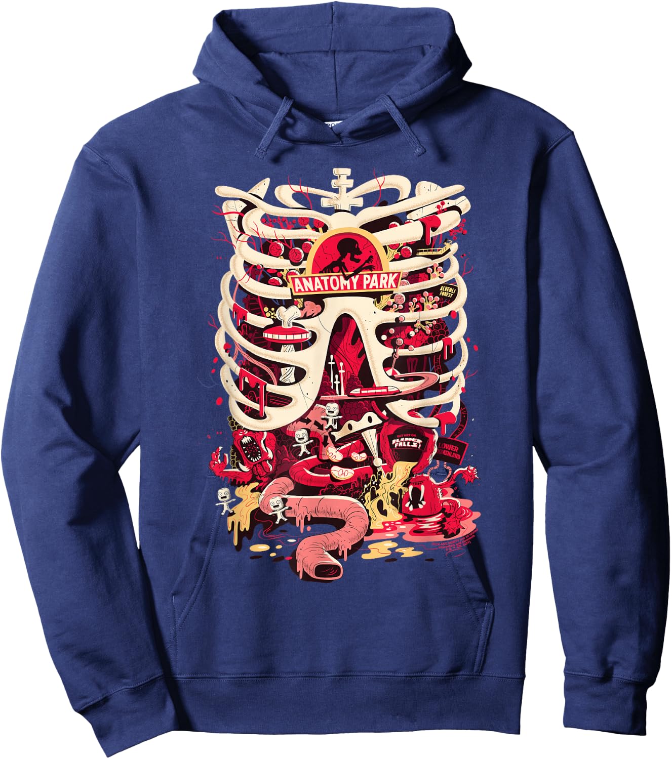 Rick and Morty Anatomy Park Logo Hoodie - Hoodie | Navy