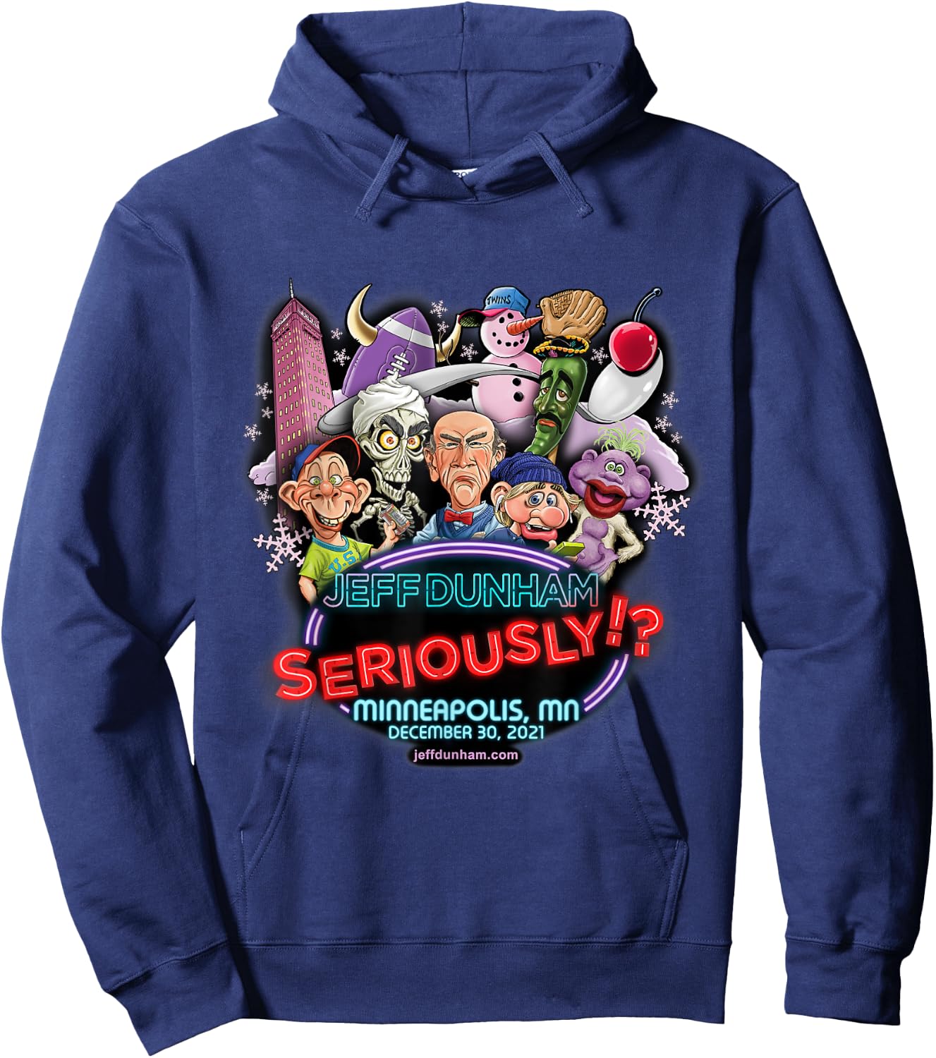 Jeff Dunham Minneapolis, MN Hoodie - Hoodie | Navy