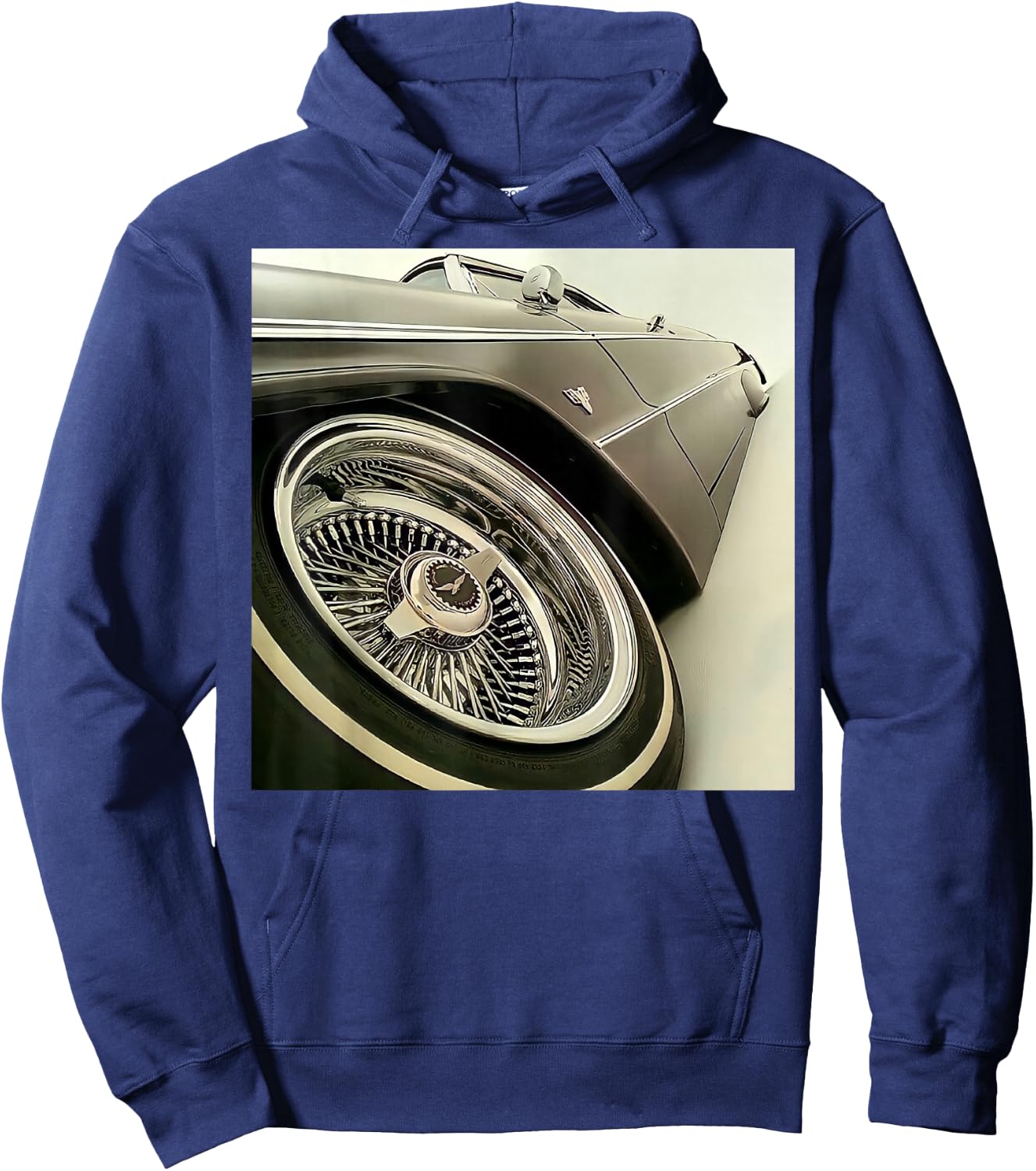 Lowrider Black and White Hoodie - Hoodie | Navy