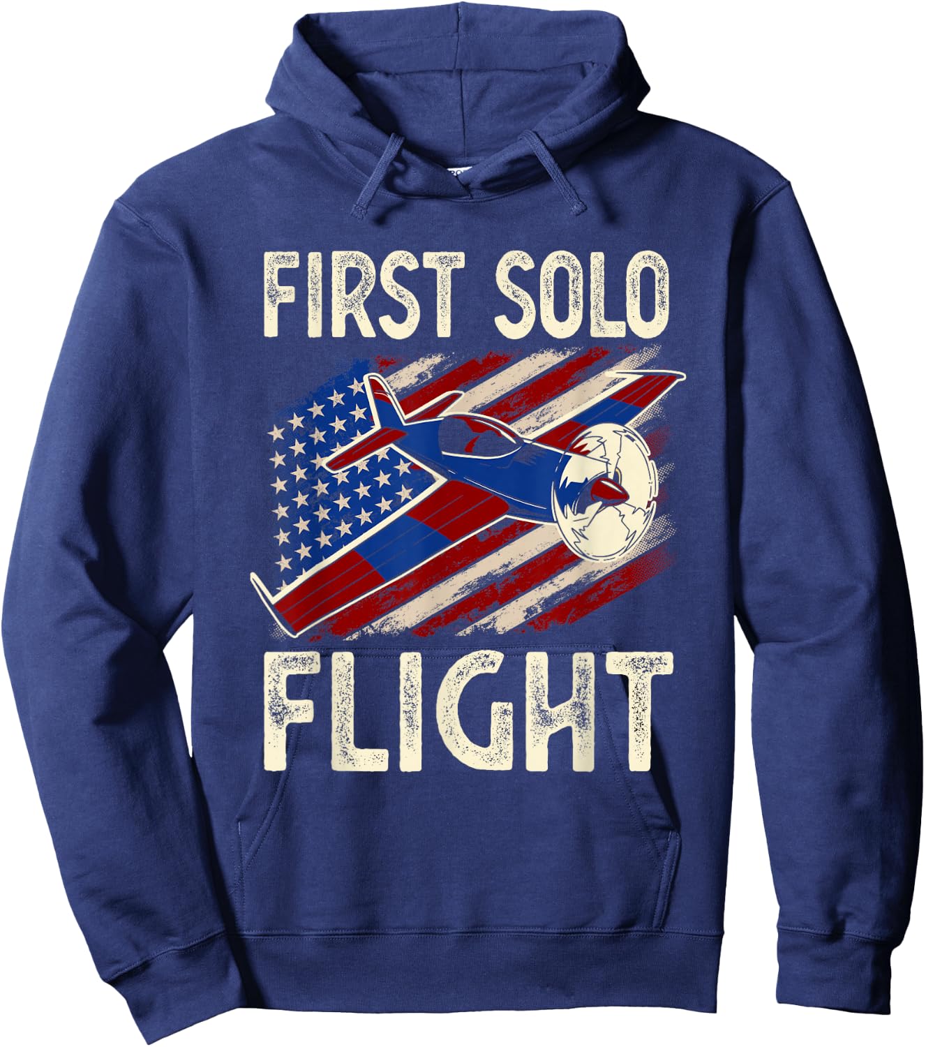 First Solo Flight Plane Aircraft Pilot Flight Hoodie - Hoodie | Navy