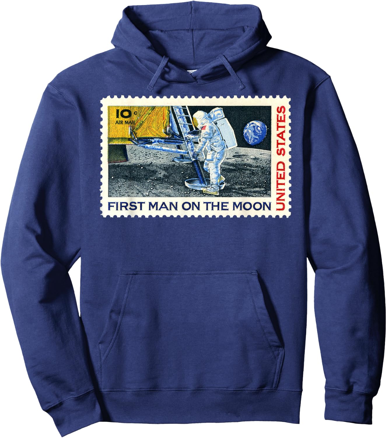 Retro Apollo 11 50th Anniversary Moon Landing Hoodie - Hoodie | Navy