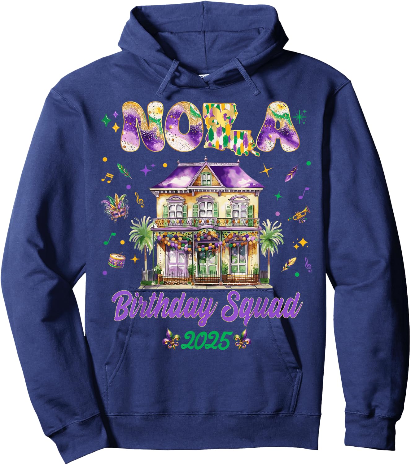 New Orleans Nola 2025 Girls Besties Trip Hoodie - Hoodie | Navy