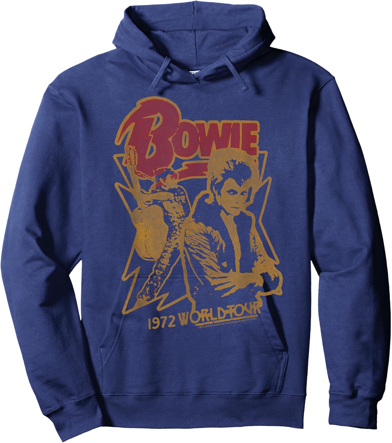 David Bowie - 1972 World Tour Hoodie - Hoodie | Navy