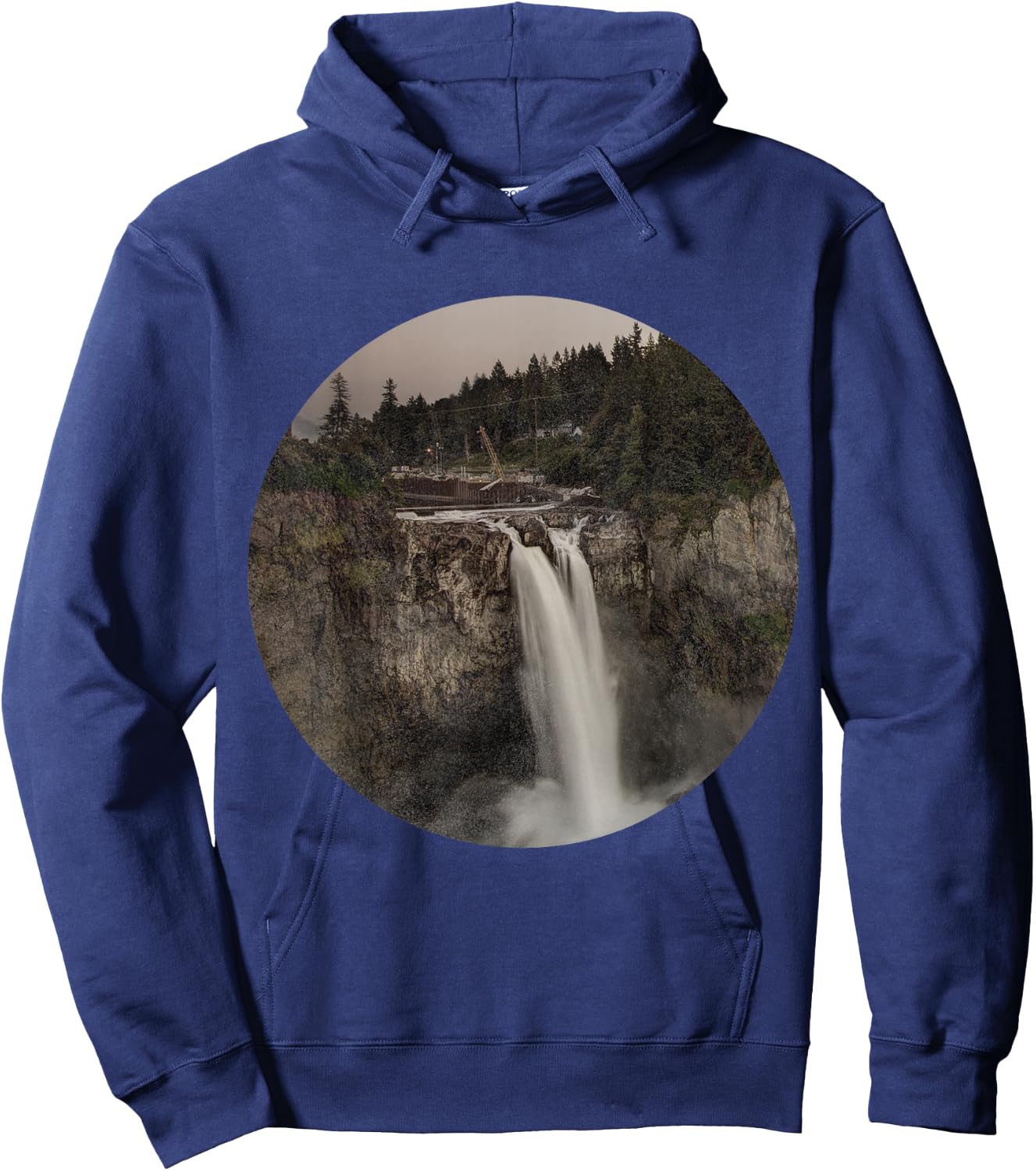Snoqualmie Falls, Washington State Hoodie - Hoodie | Navy