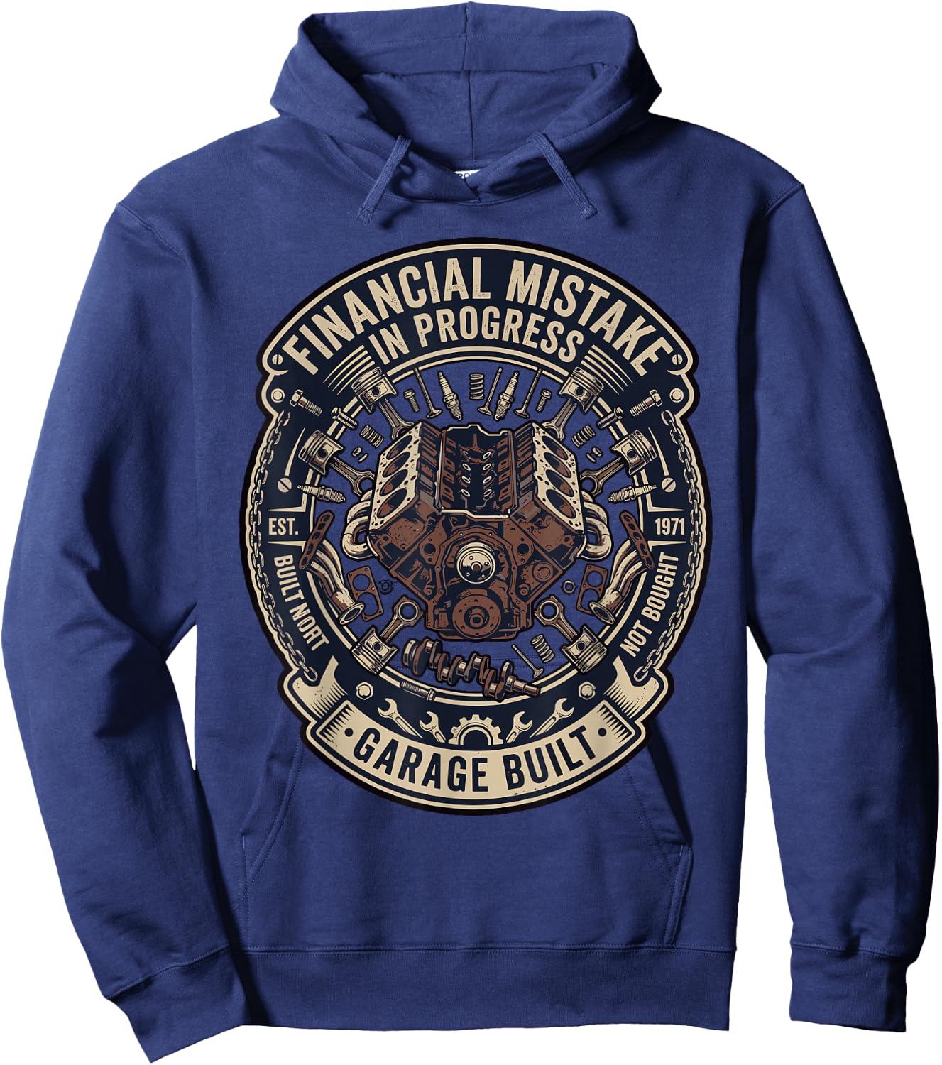 Mechanic Funny Hoodie - Hoodie | Navy