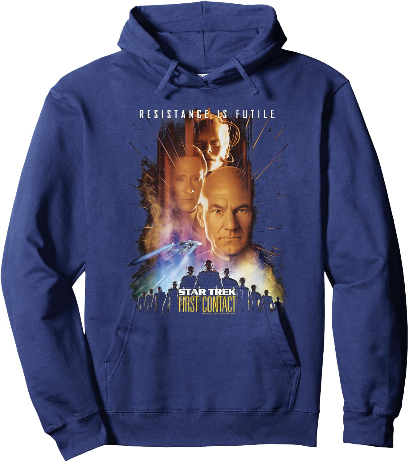 Star Trek First Contact Movie Hoodie - Hoodie | Navy