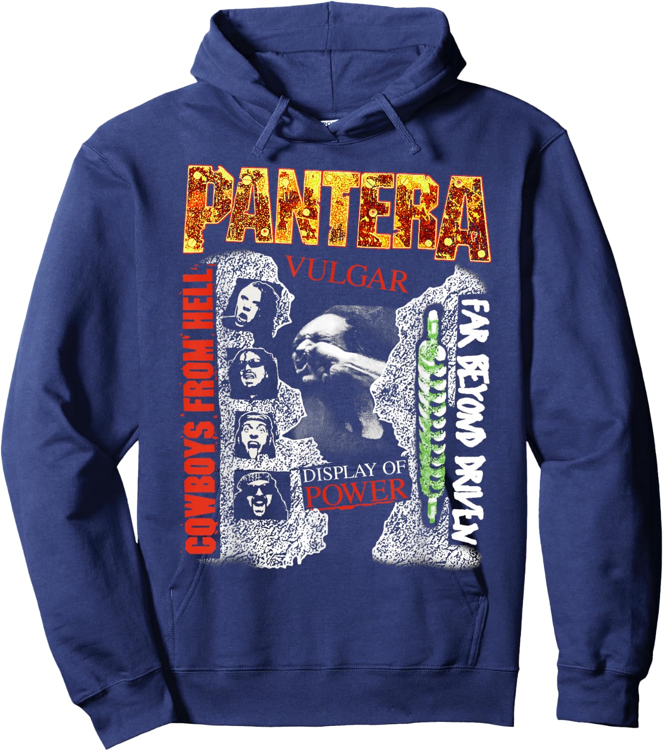 Pantera Official Album Covers Small Hoodie - Hoodie | Navy