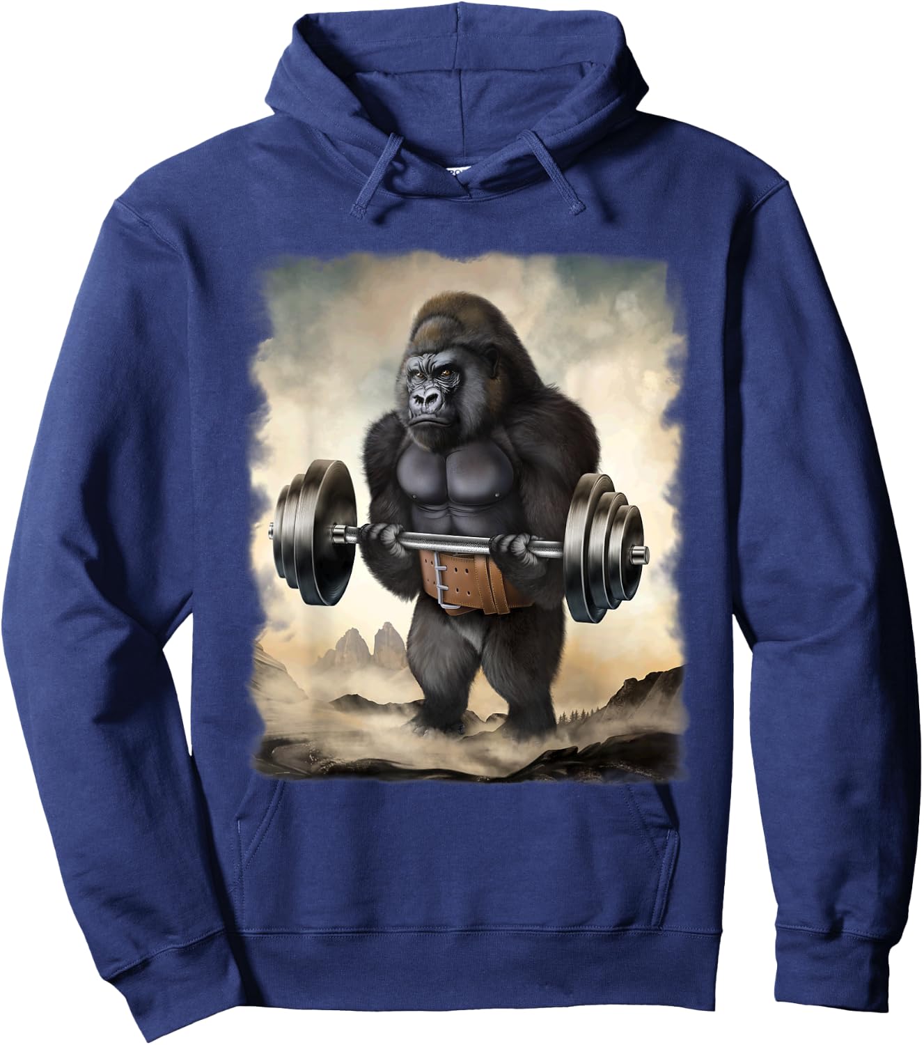 Gorilla Muscle Training Weightlifting Hoodie - Hoodie | Navy