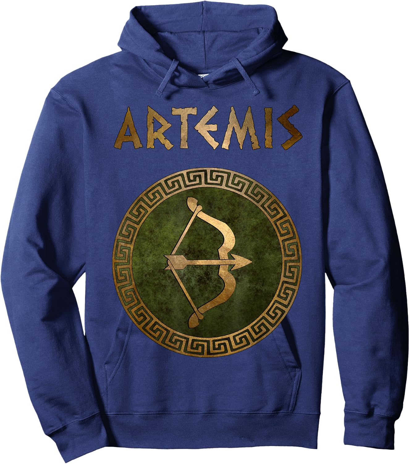 Artemis Greek Goddess of Hunting Antique Symbol Hoodie - Hoodie | Navy