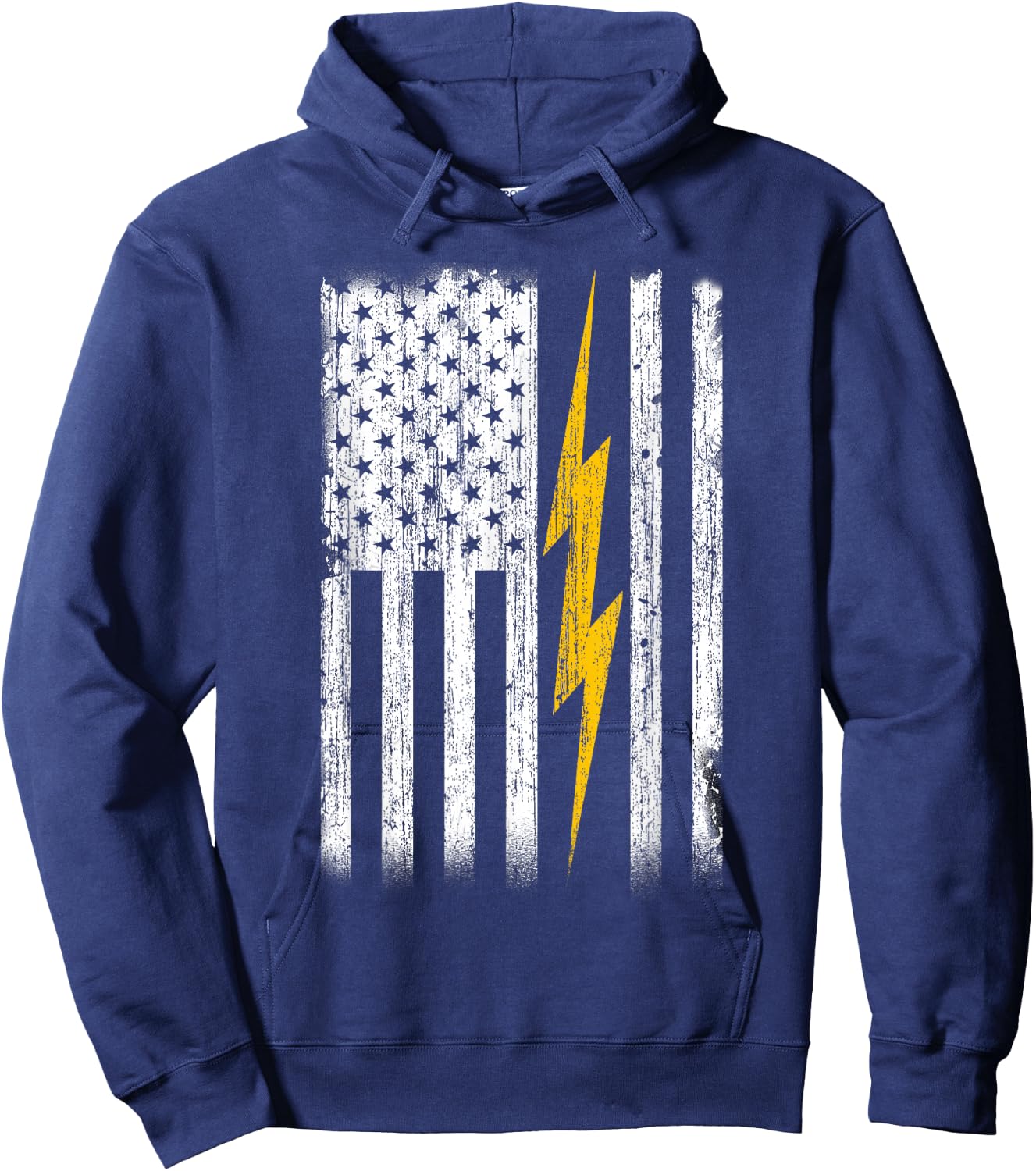 Electrician Flag Us Shirt Gift Hoodie - Hoodie | Navy